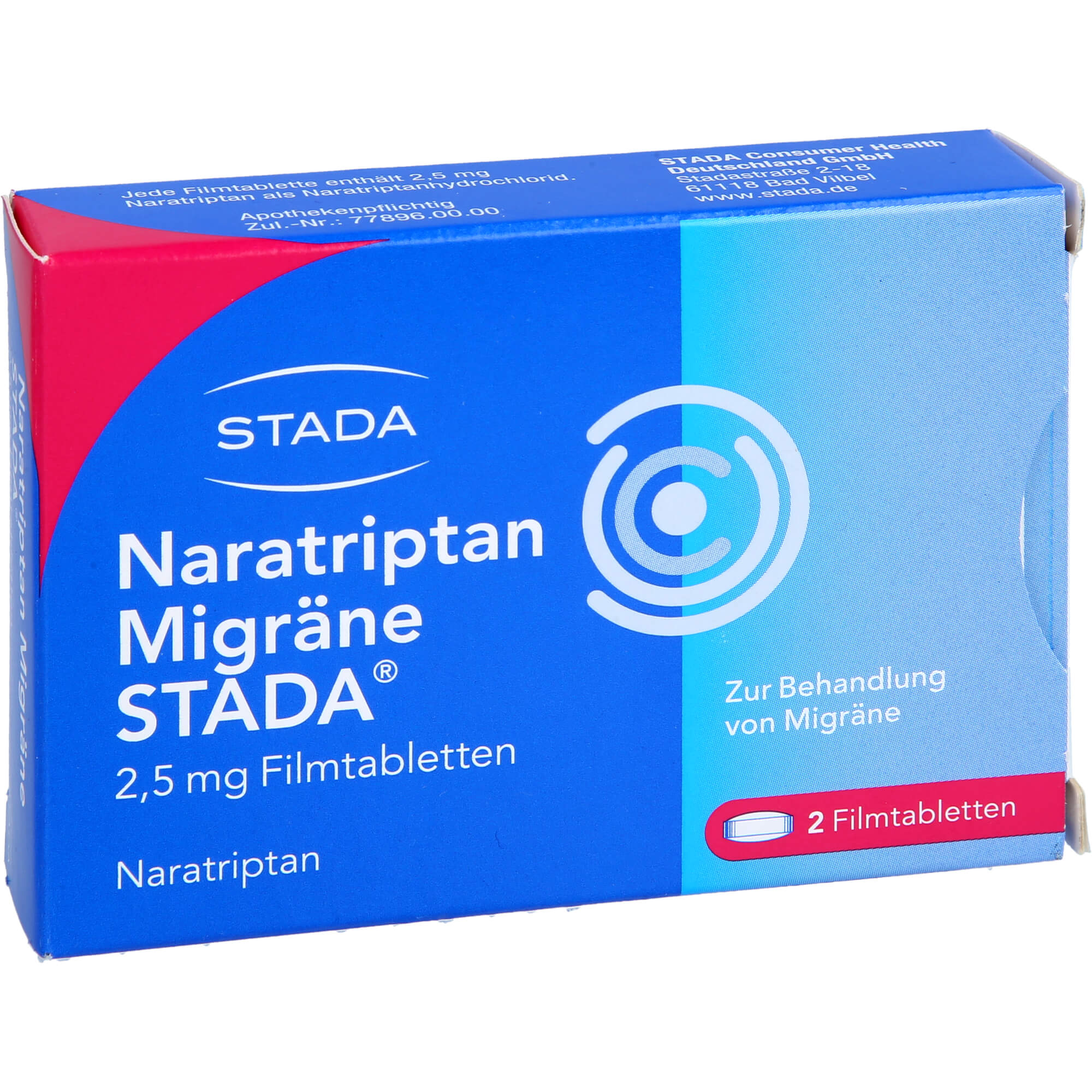 NARATRIPTAN Migräne STADA 2,5 mg Filmtabletten