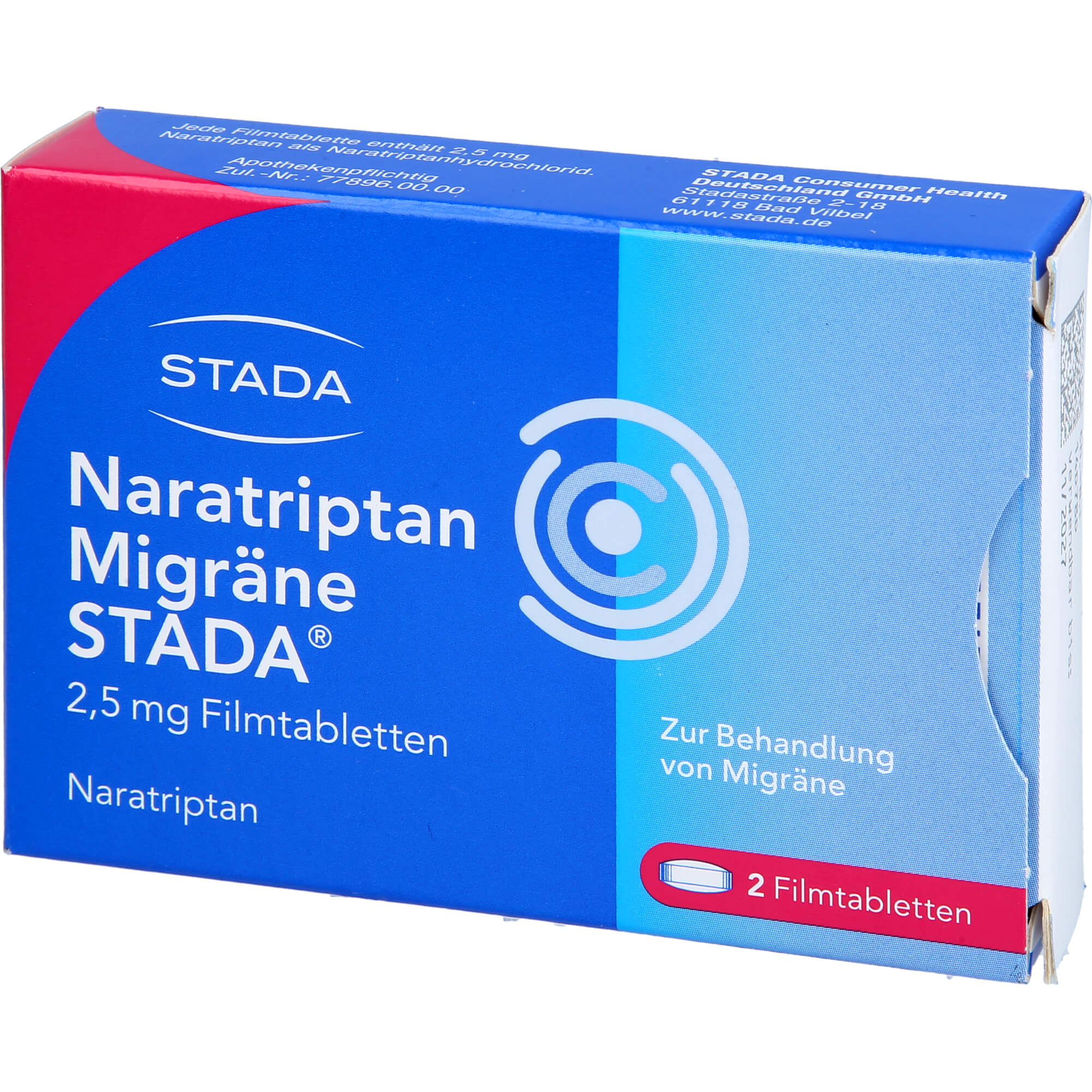 NARATRIPTAN Migräne STADA 2,5 mg Filmtabletten