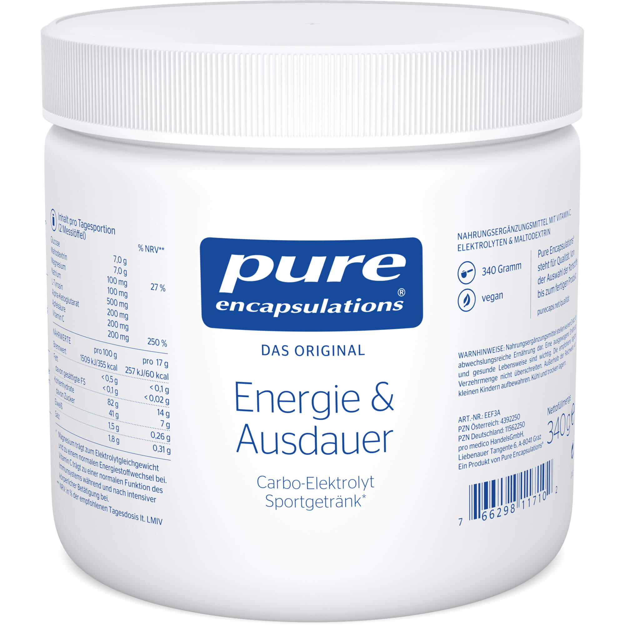 PURE ENCAPSULATIONS Energie & Ausdauer Pulver