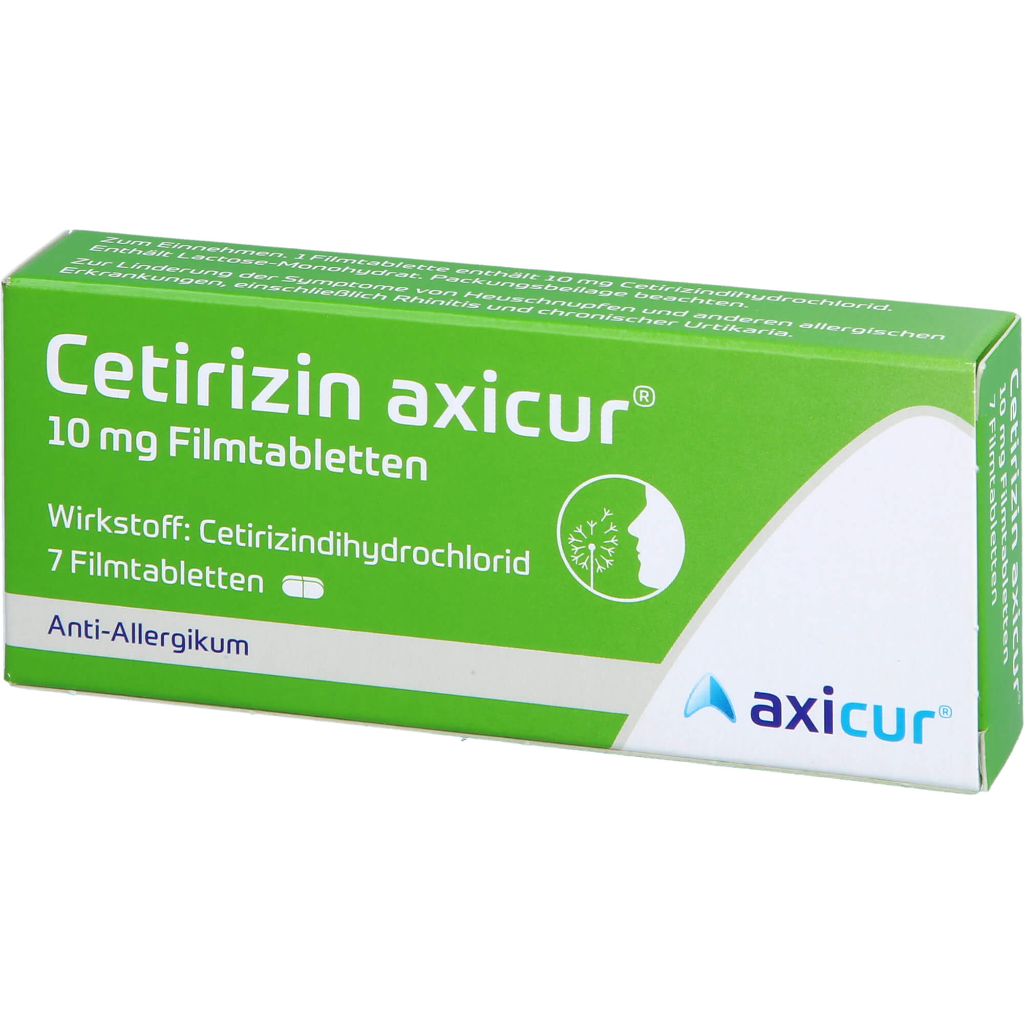 CETIRIZIN axicur 10 mg Filmtabletten 7 St