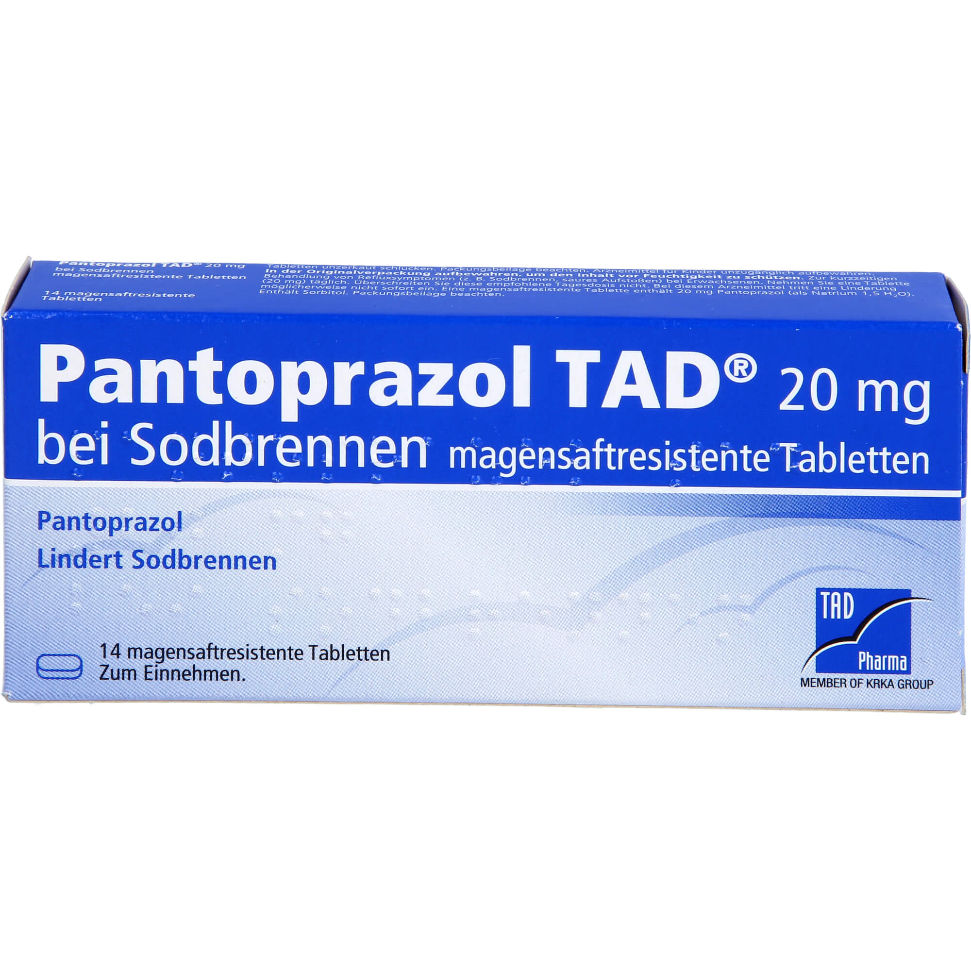 PANTOPRAZOL TAD 20 mg b.Sodbrenn. magensaftr.Tabl.