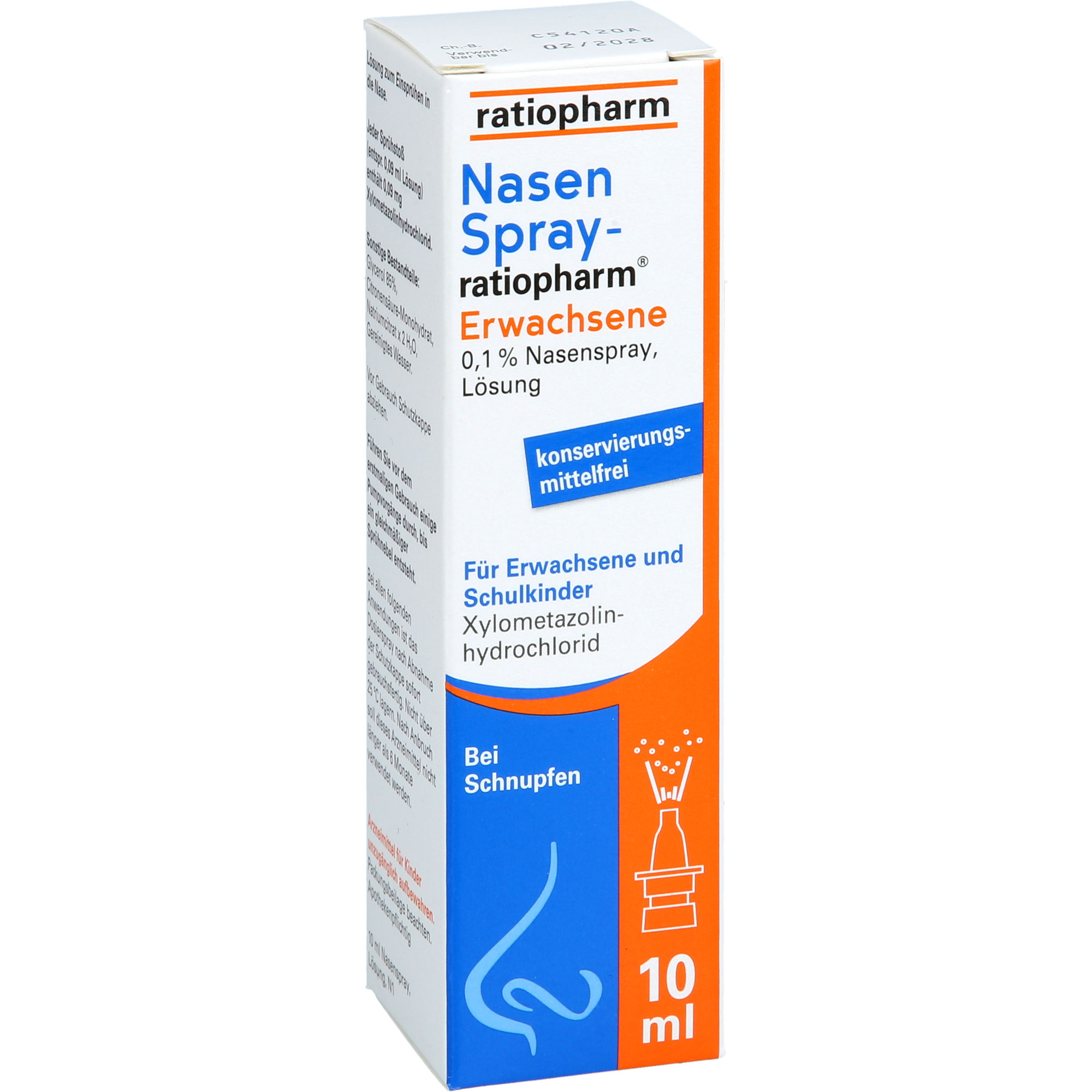 NASENSPRAY-ratiopharm Erwachsene kons.frei 10 ml