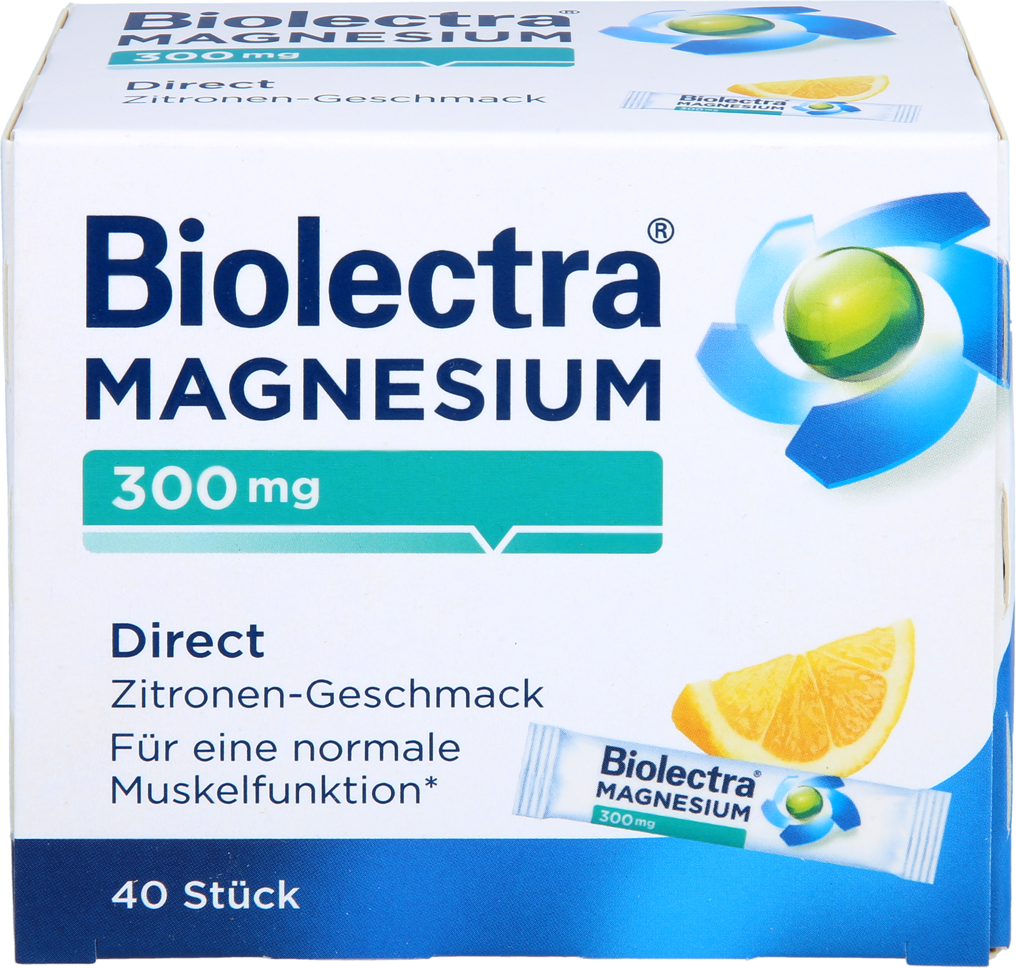 BIOLECTRA Magnesium 300 mg Direct Zitrone Sticks 40 St