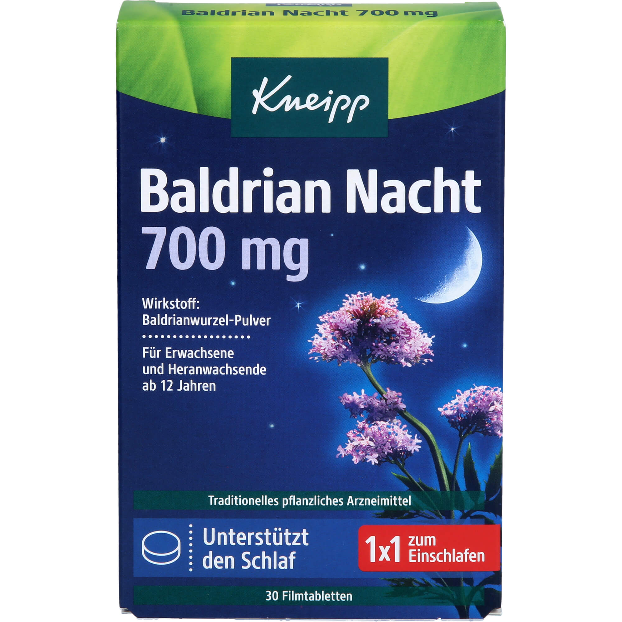 KNEIPP Baldrian Nacht 700 mg Filmtabletten