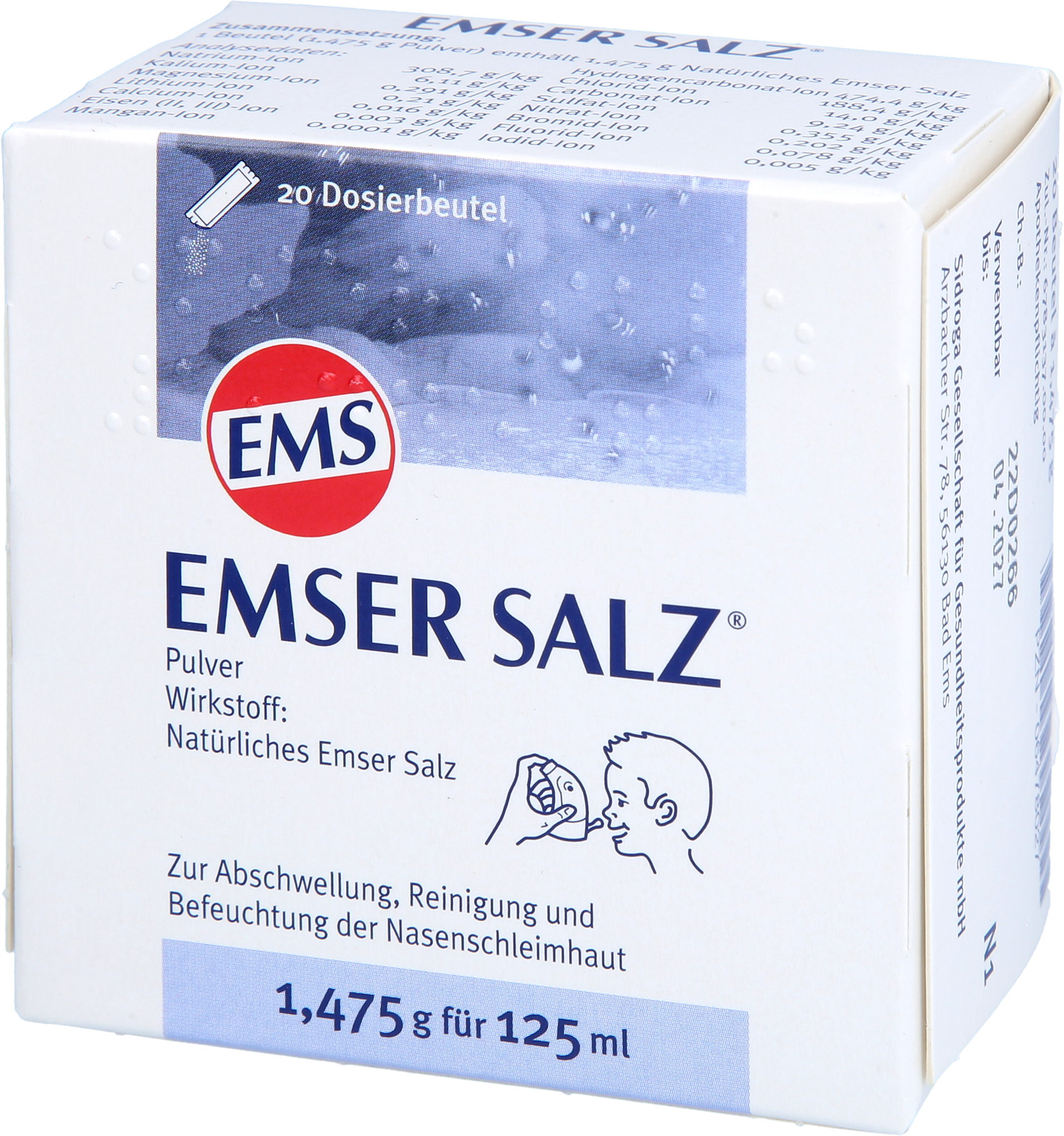 EMSER Salz 1,475 g Pulver