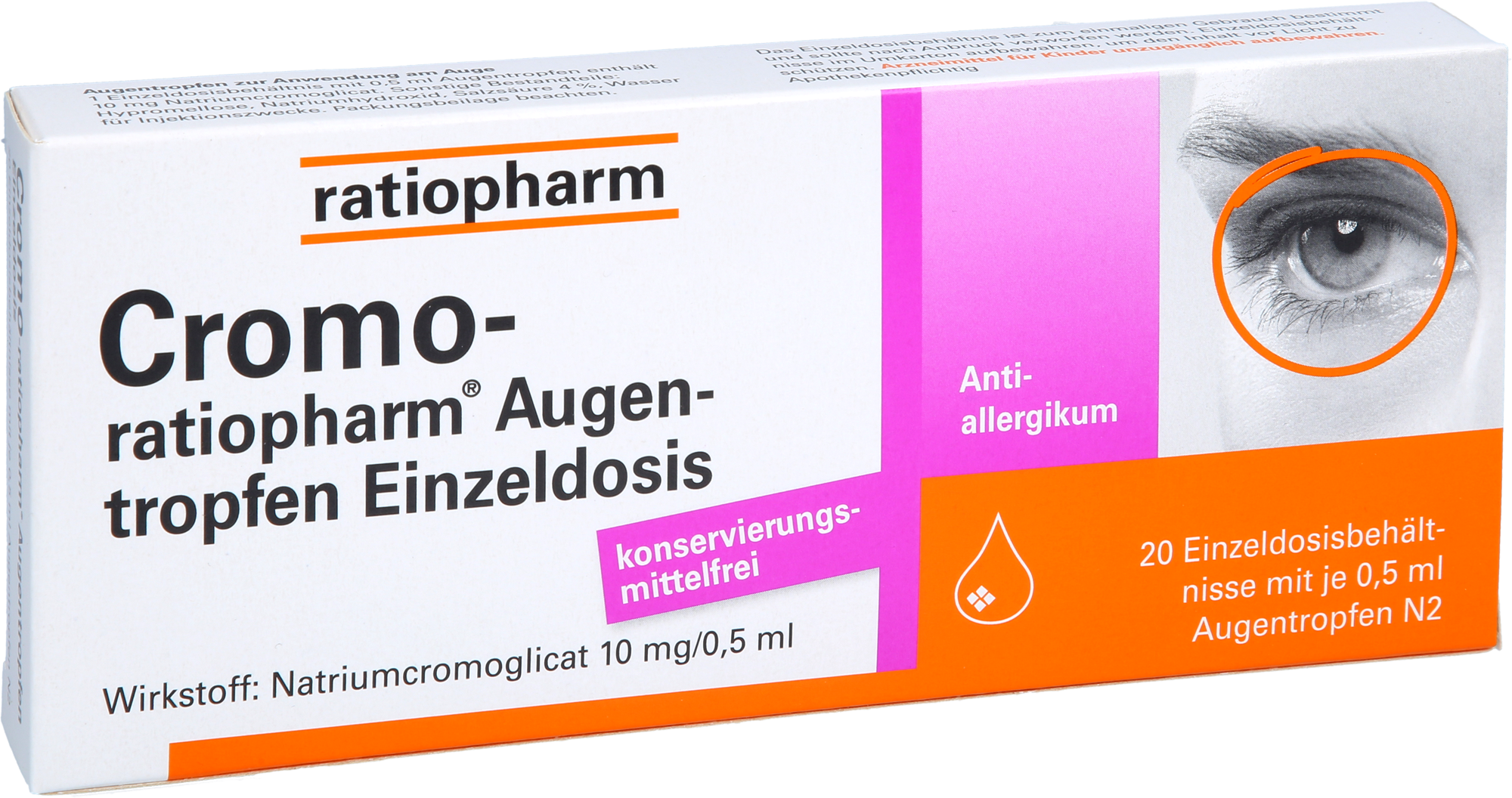CROMO-RATIOPHARM Augentropfen Einzeldosis