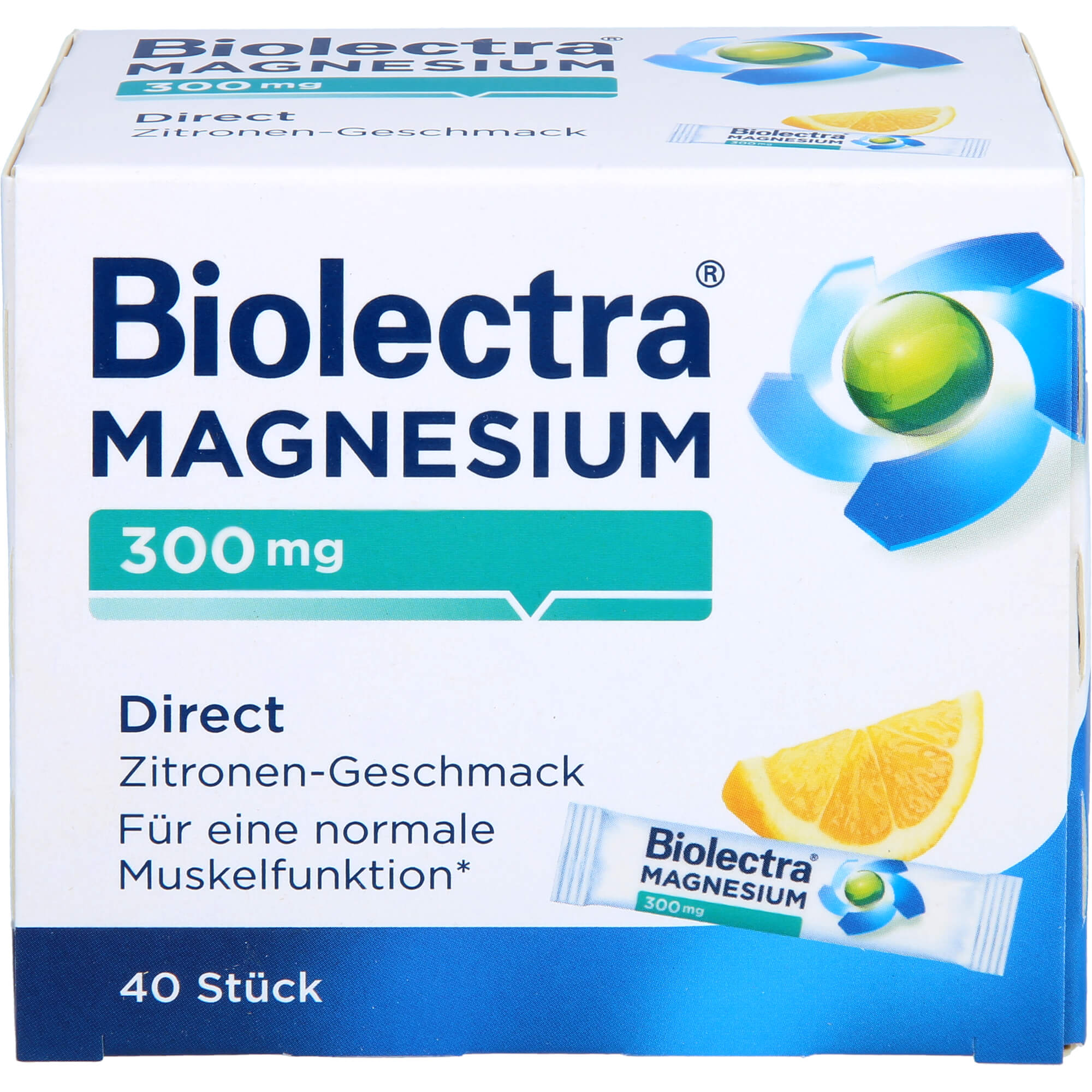 BIOLECTRA Magnesium 300 mg Direct Zitrone Sticks 40 St
