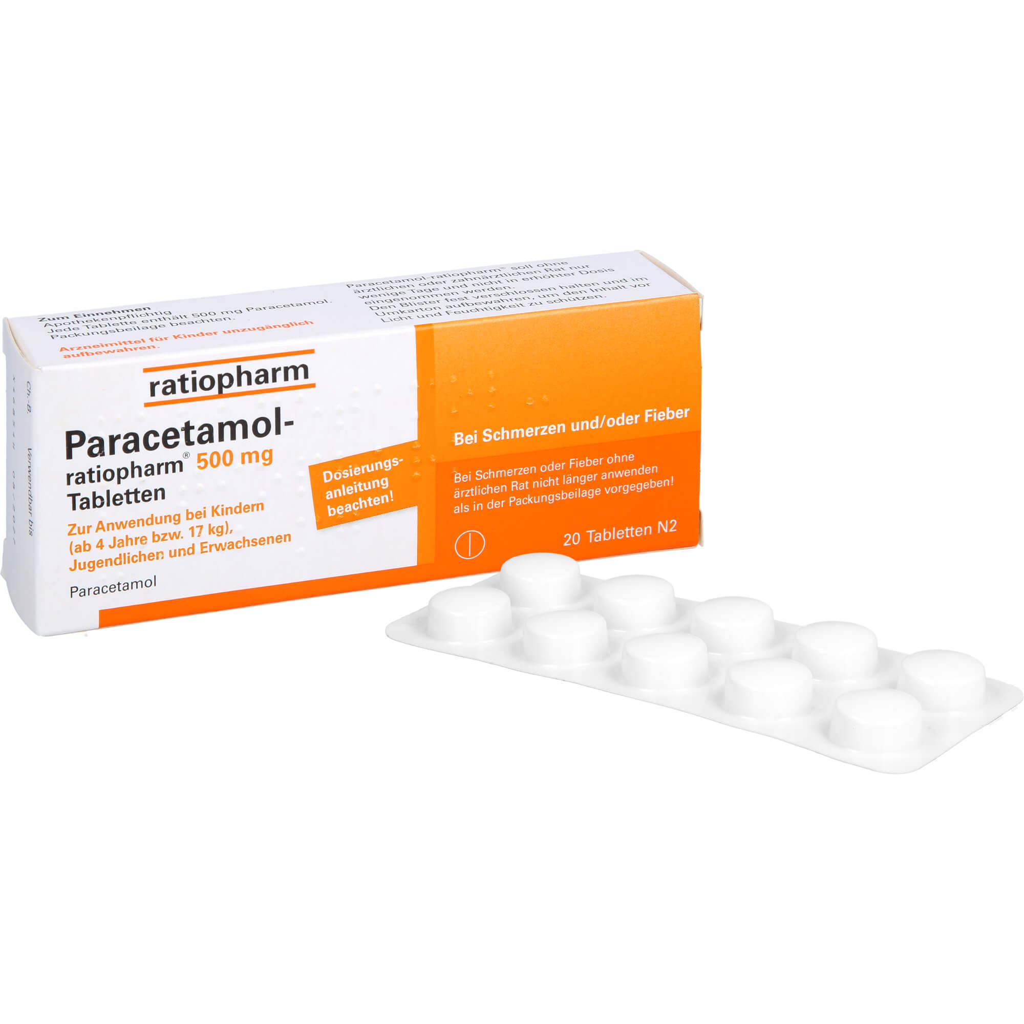 PARACETAMOL-ratiopharm 500 mg Tabletten