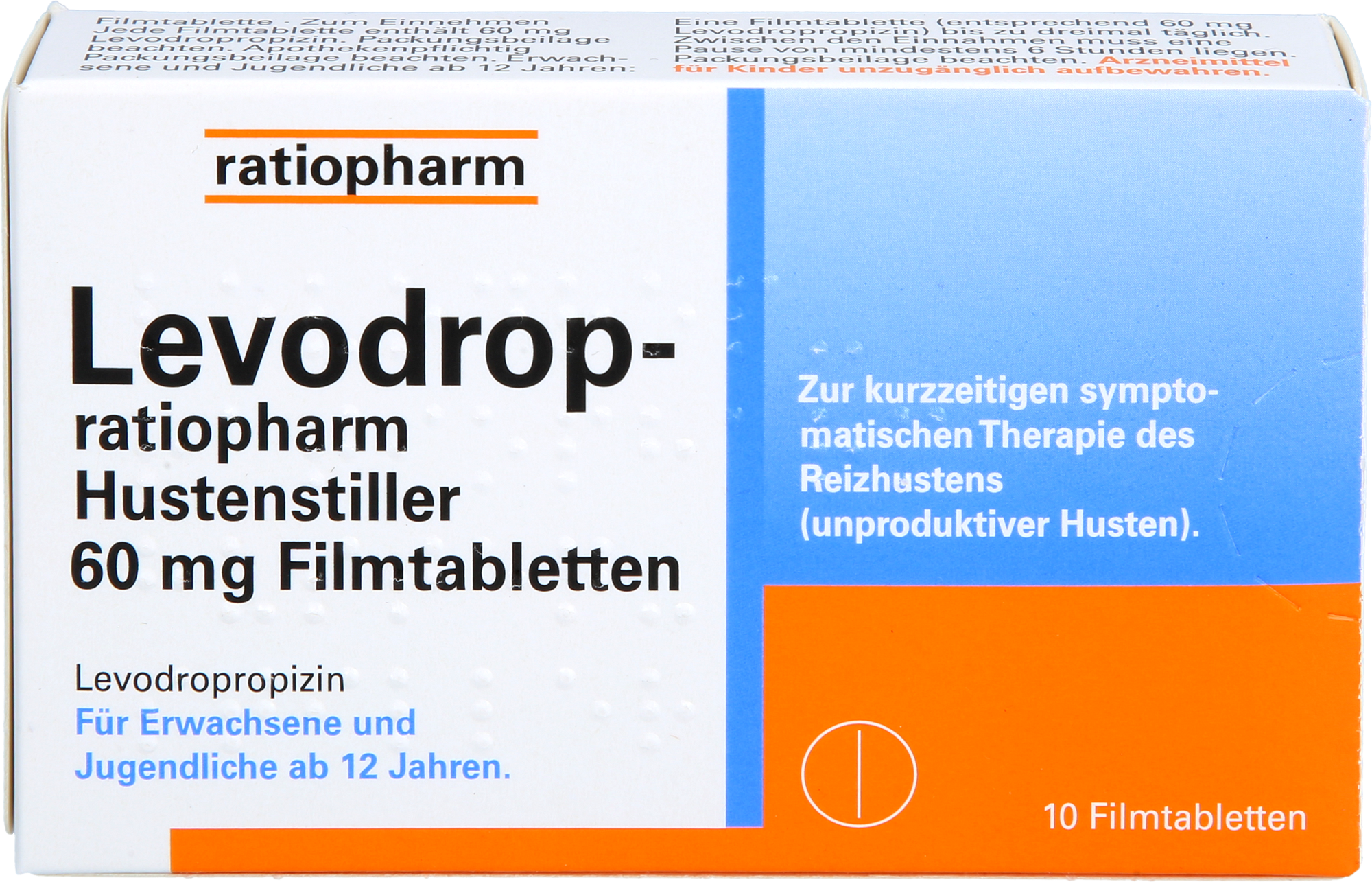 LEVODROP-ratiopharm Hustenstiller 60 mg Filmtabl.