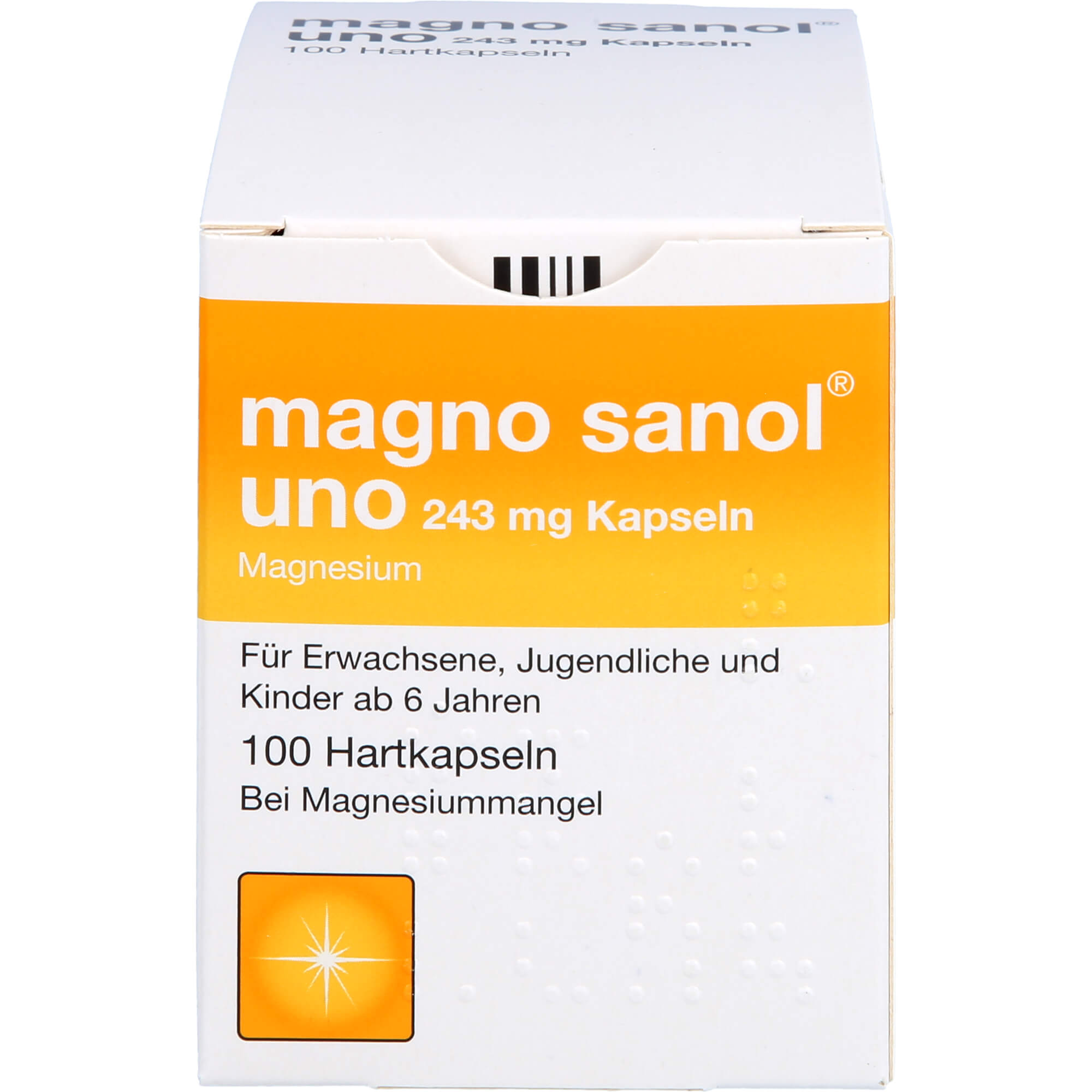 MAGNO SANOL uno 243 mg Kapseln 100 St