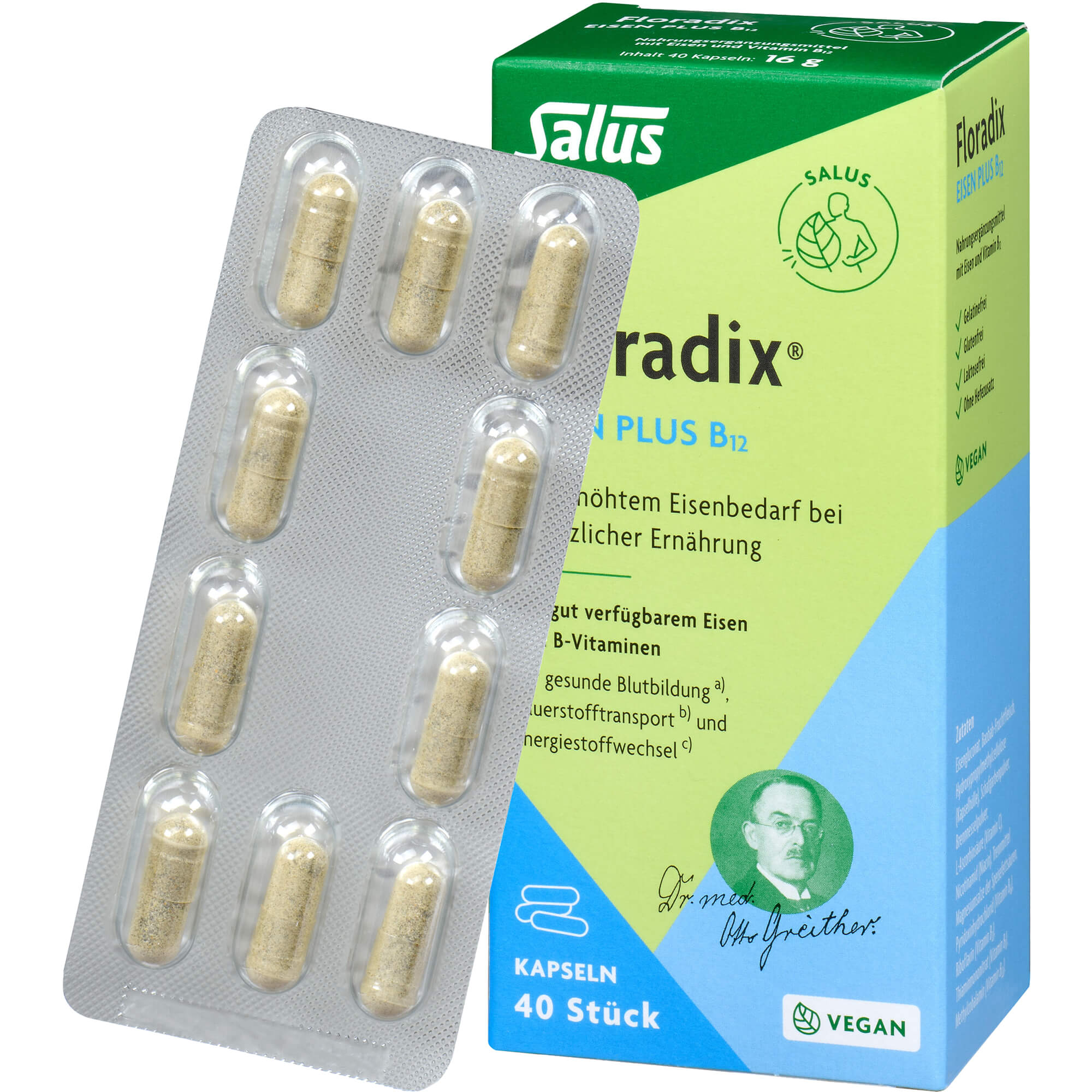 FLORADIX Eisen plus B12 vegan Kapseln