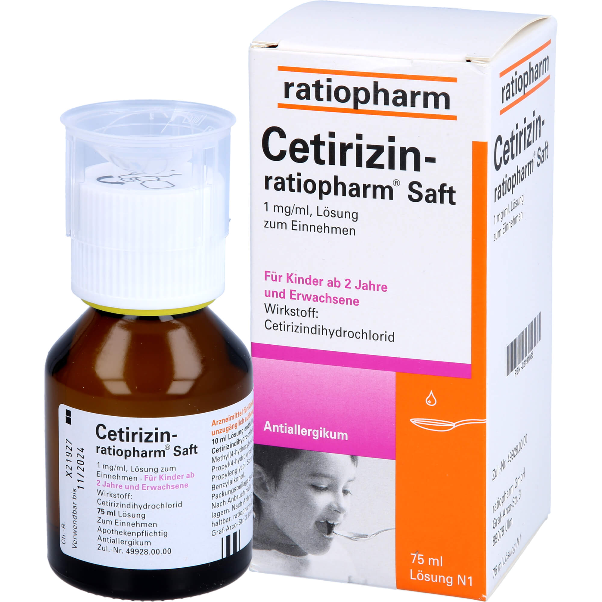 CETIRIZIN-ratiopharm Saft 75 ml