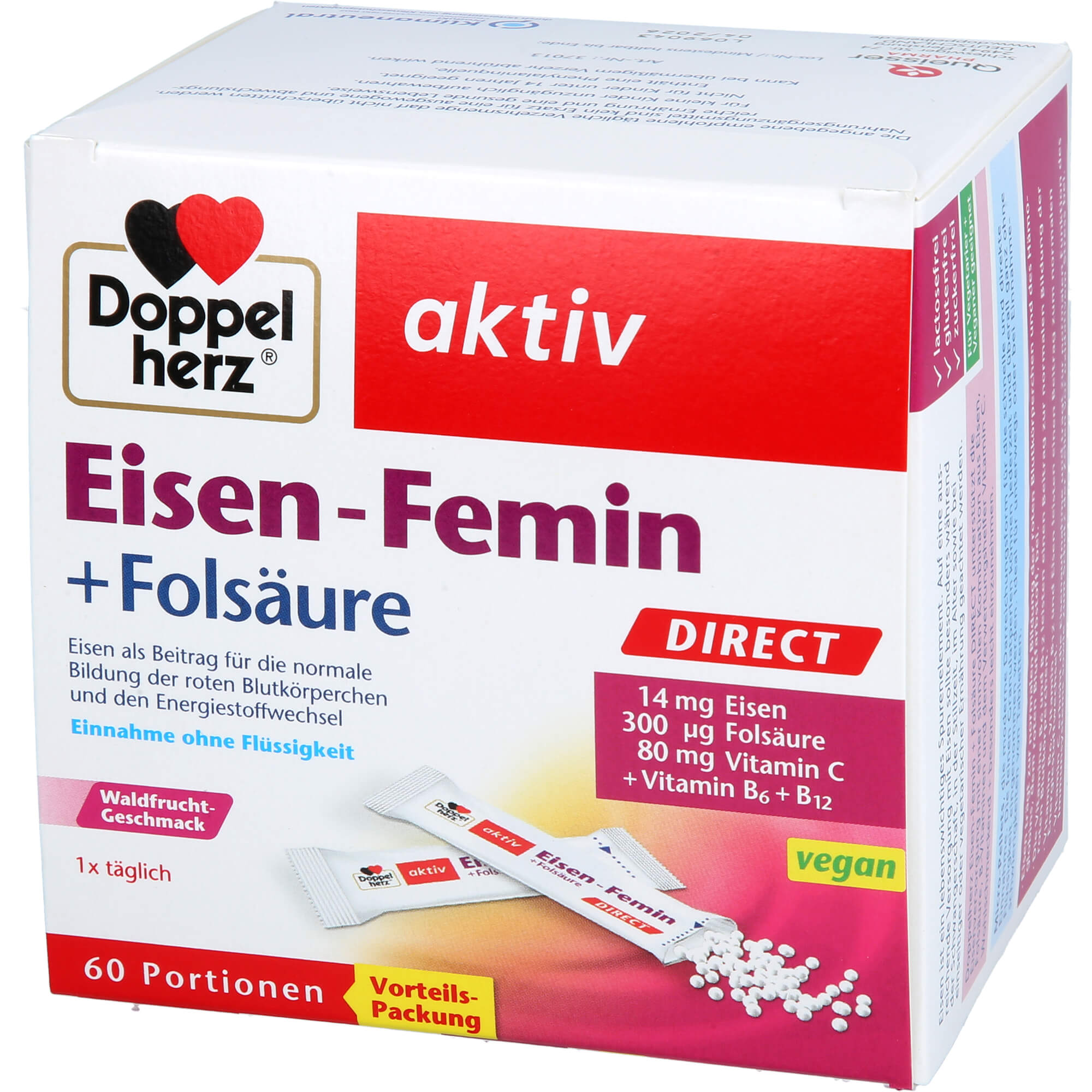 DOPPELHERZ Eisen-Femin DIRECT Pellets 60 St