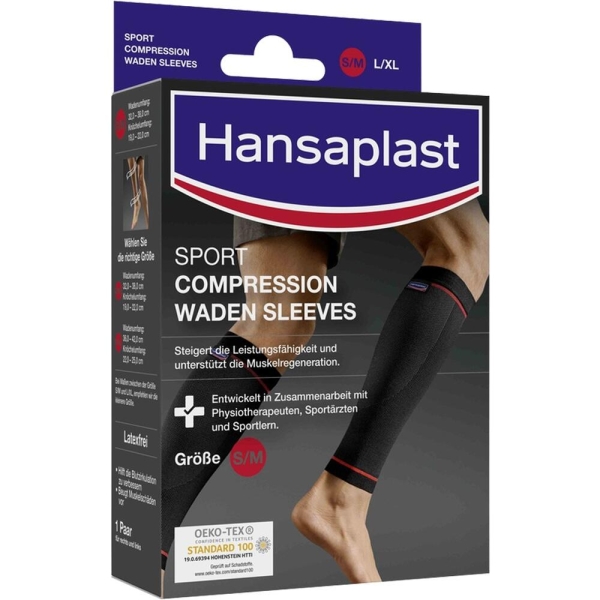 HANSAPLAST Sport Compression Waden-Sleeves Gr.M
