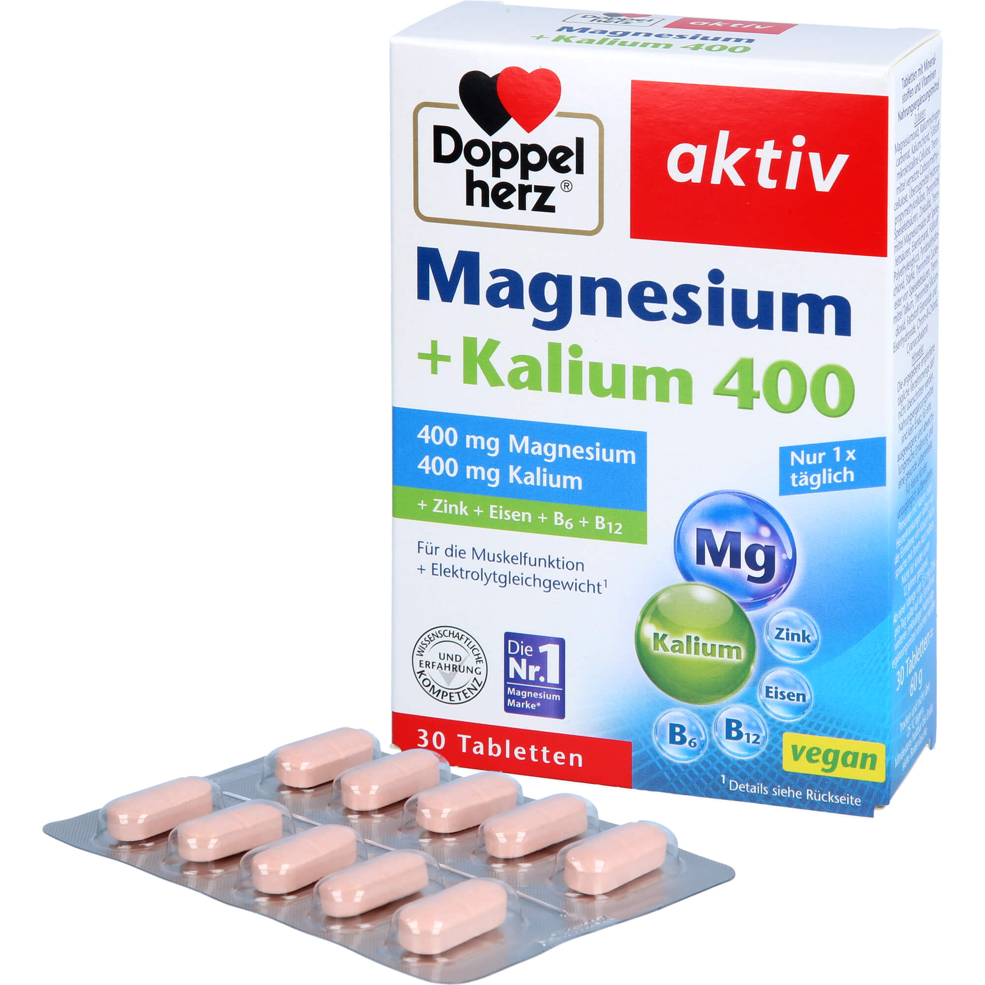 DOPPELHERZ Magnesium+Kalium Tabletten 30 St