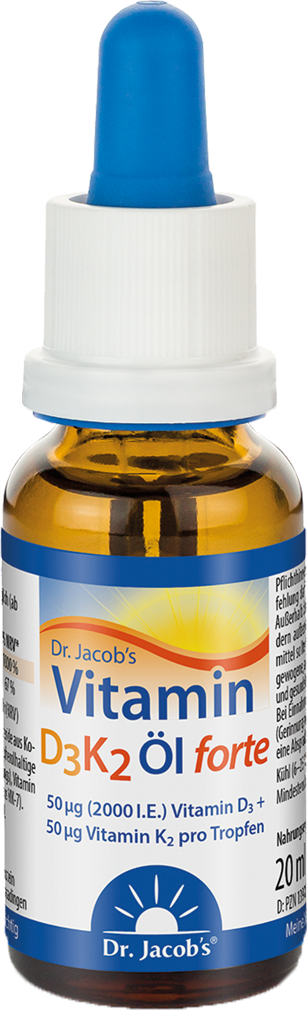 VITAMIN D3K2 Öl forte 2000 I.E. D3+K2 Dr.Jacob's
