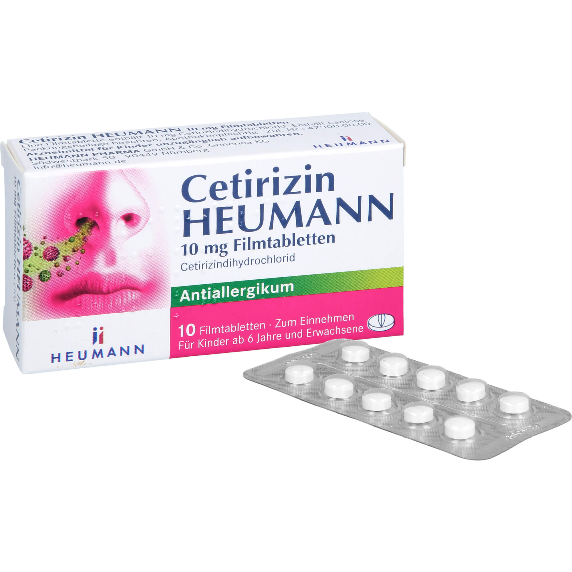 CETIRIZIN Heumann 10 mg Filmtabletten 10 St