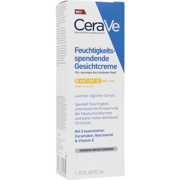 CERAVE feuchtigkeitsspendende Gesichtscreme SPF 50