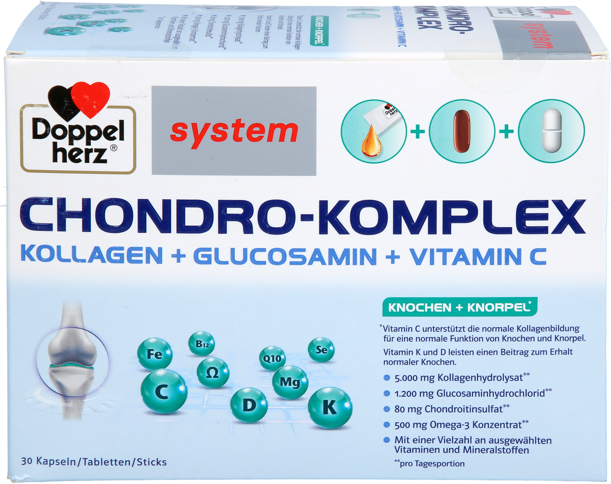 DOPPELHERZ Chondro-Komplex syst.Komb.Tab.Kap.Stick