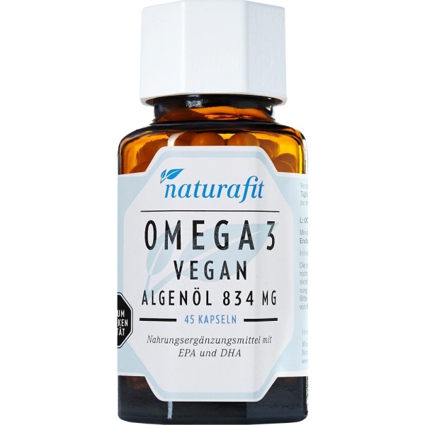 NATURAFIT Omega-3 vegan Algenöl 834 mg Kapseln
