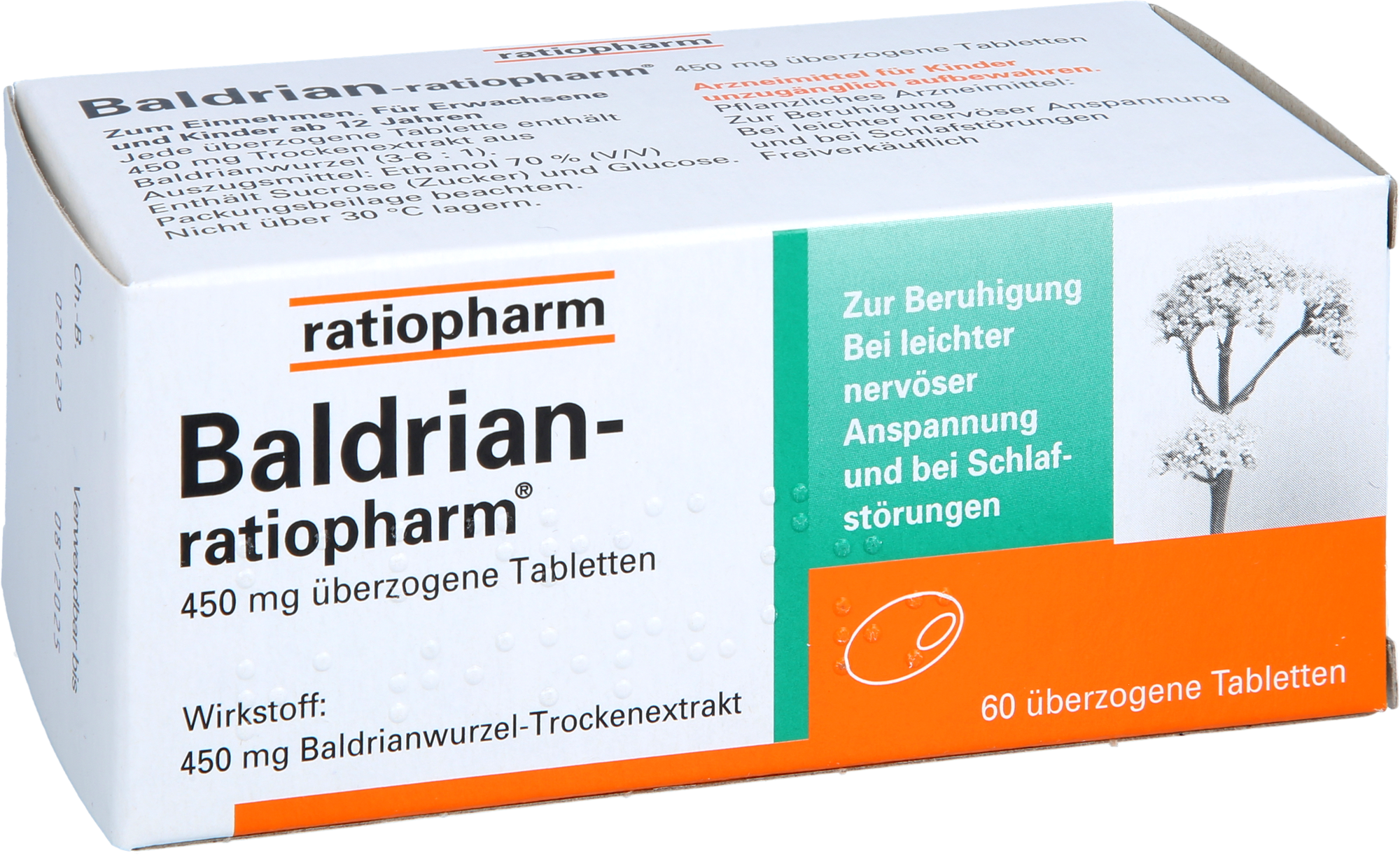 BALDRIAN-RATIOPHARM überzogene Tabletten 60 St