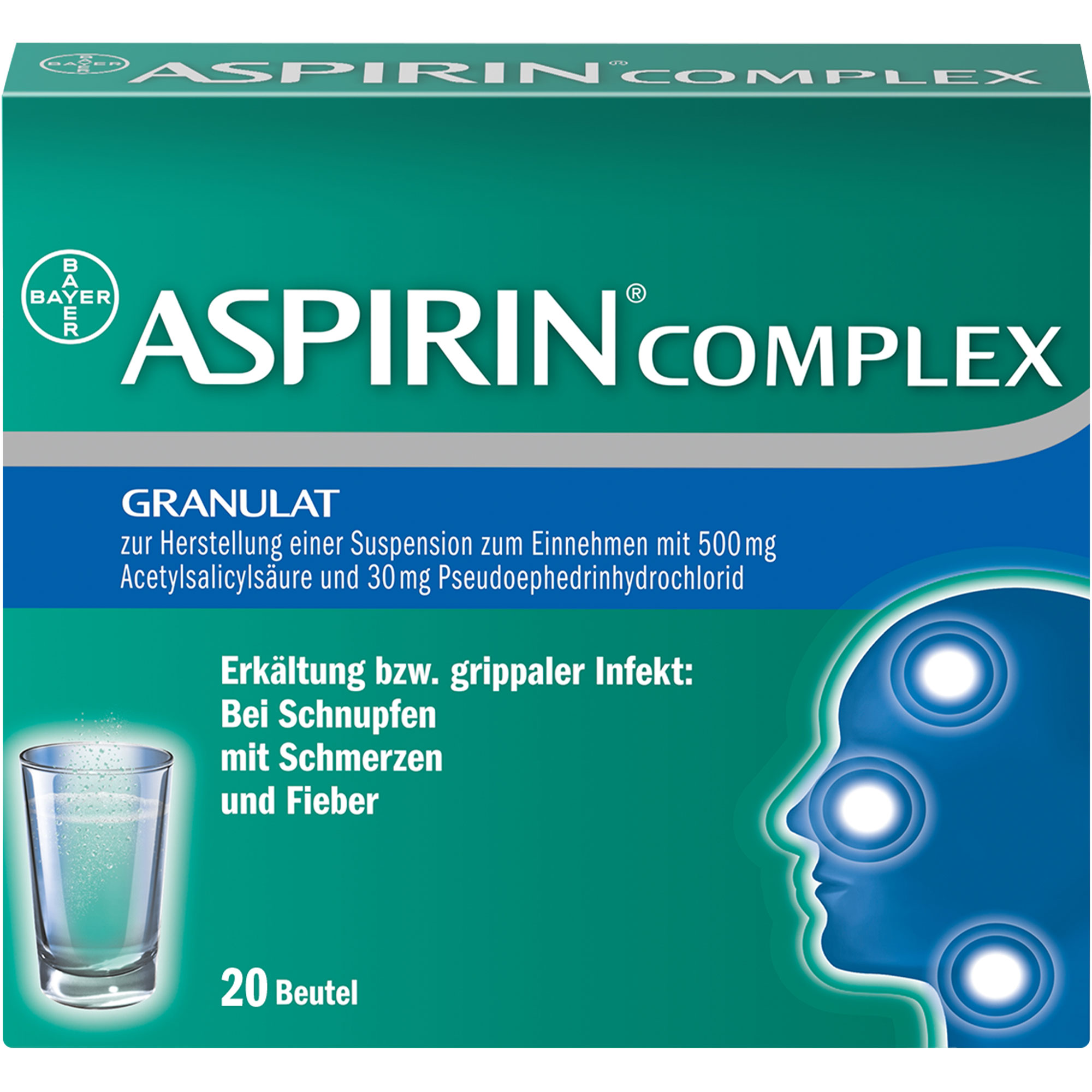 ASPIRIN Complex Btl.m.Gran.z.Herst.e.Susp.z.Einn. 20 St