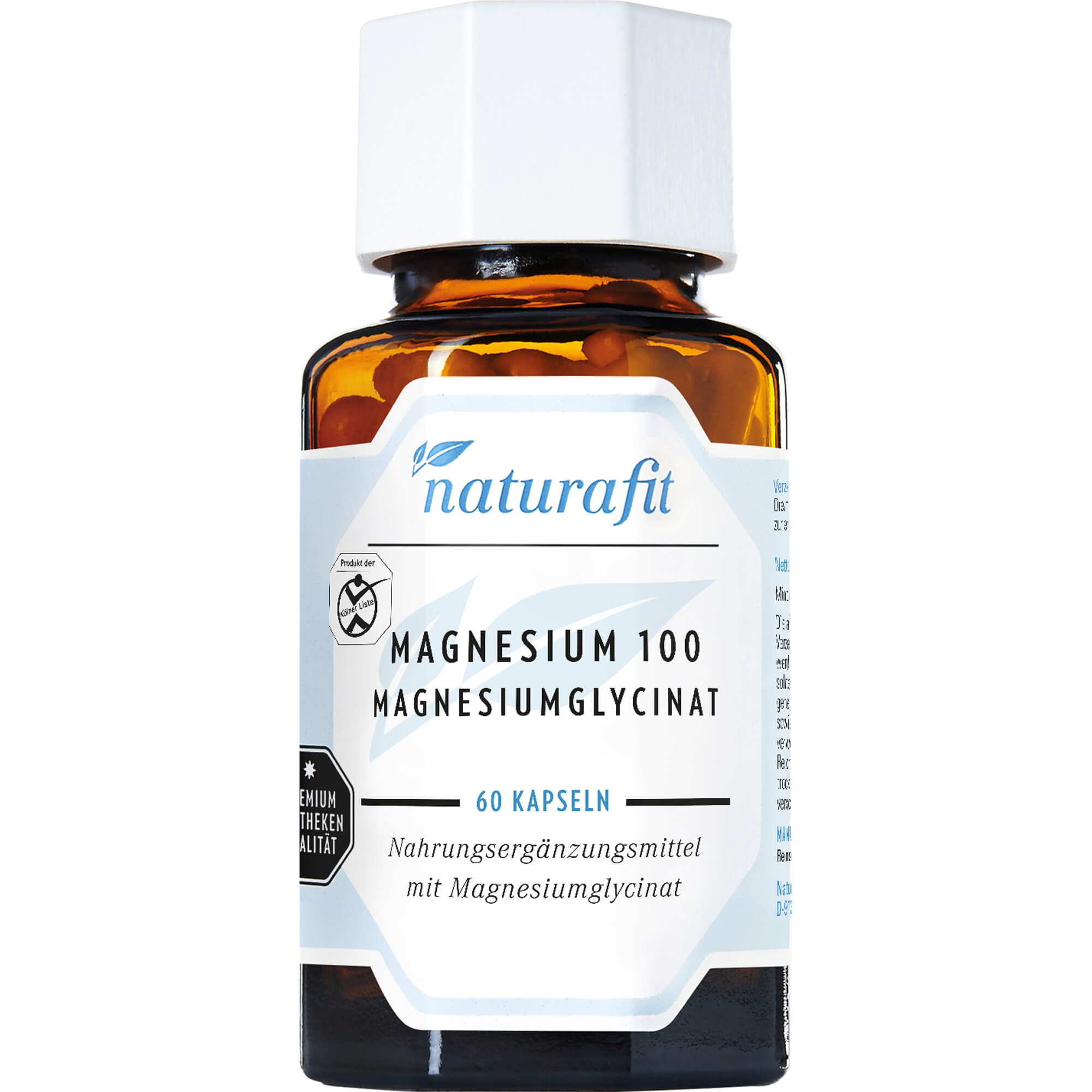 NATURAFIT Magnesium 100 mg Magnesiumglycinat Kaps.