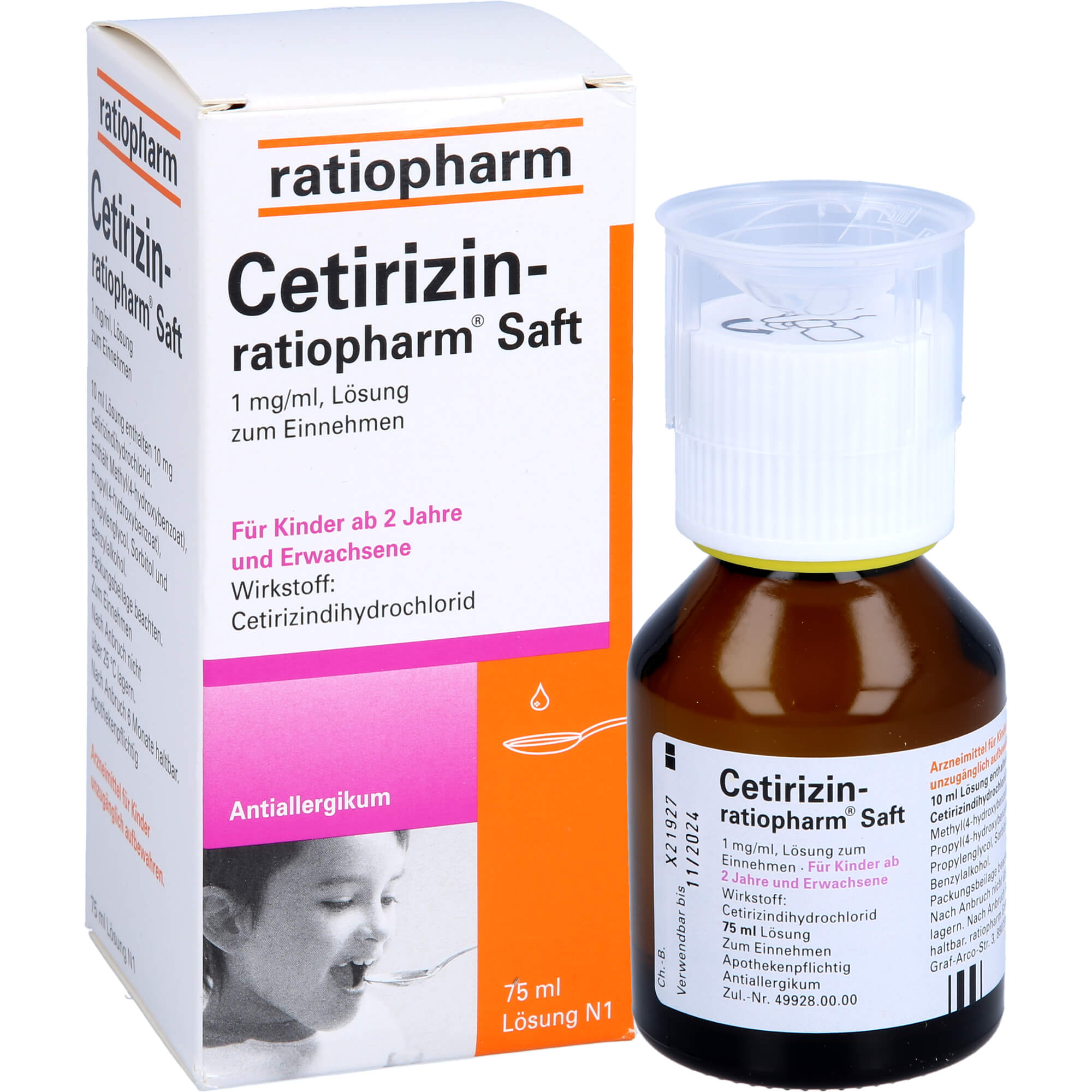 CETIRIZIN-ratiopharm Saft 75 ml