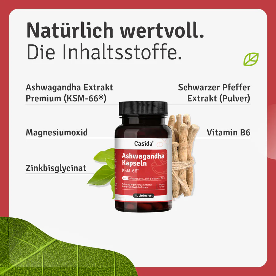 ASHWAGANDHA KAPSELN KSM-66 hochdosiert