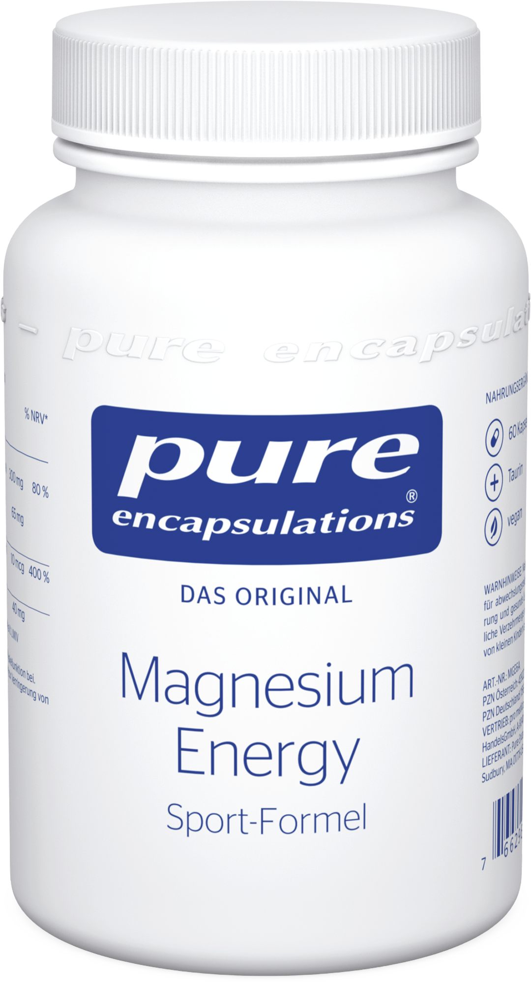 PURE ENCAPSULATIONS Magnesium Energy Kapseln