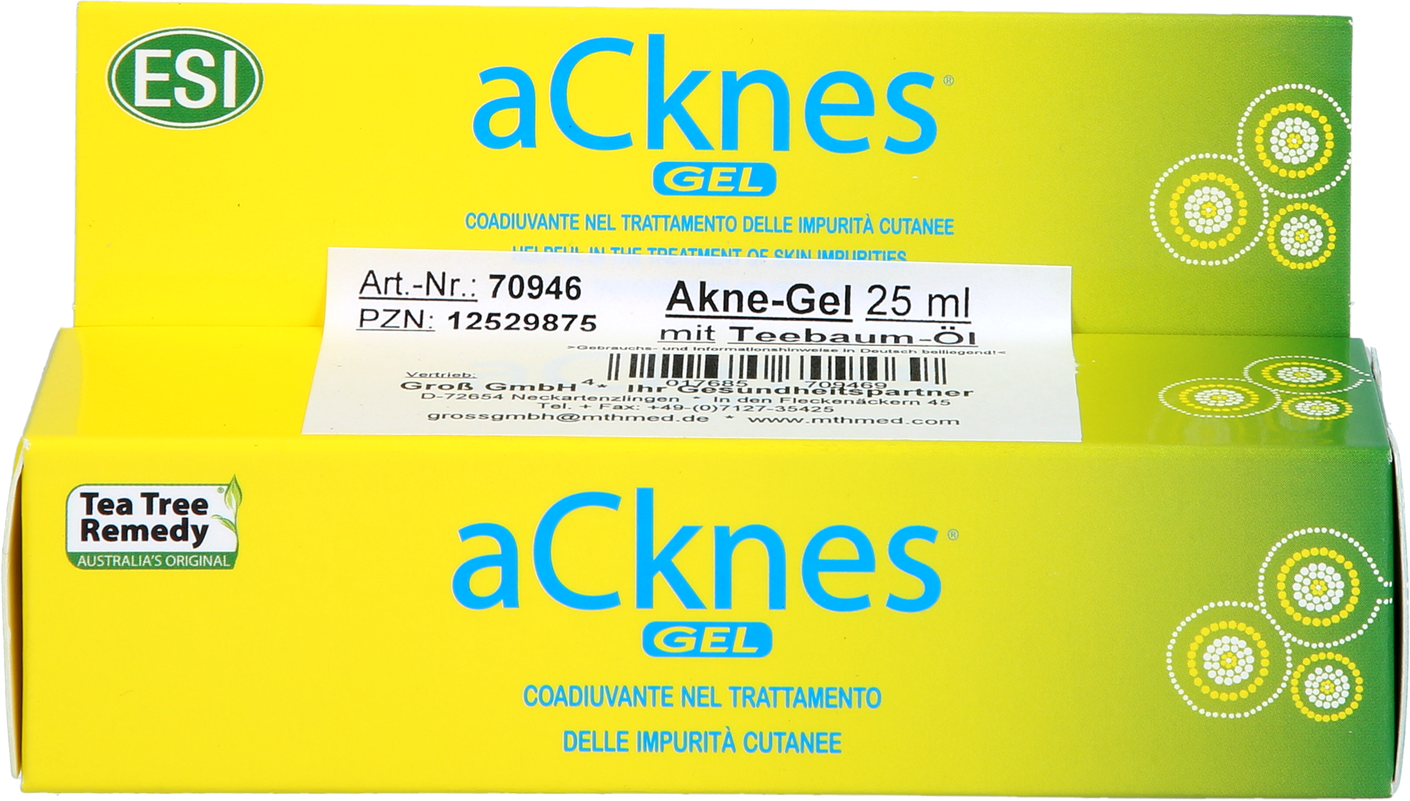 AKNE GEL Teebaumöl Aloe-Vera Vitamine