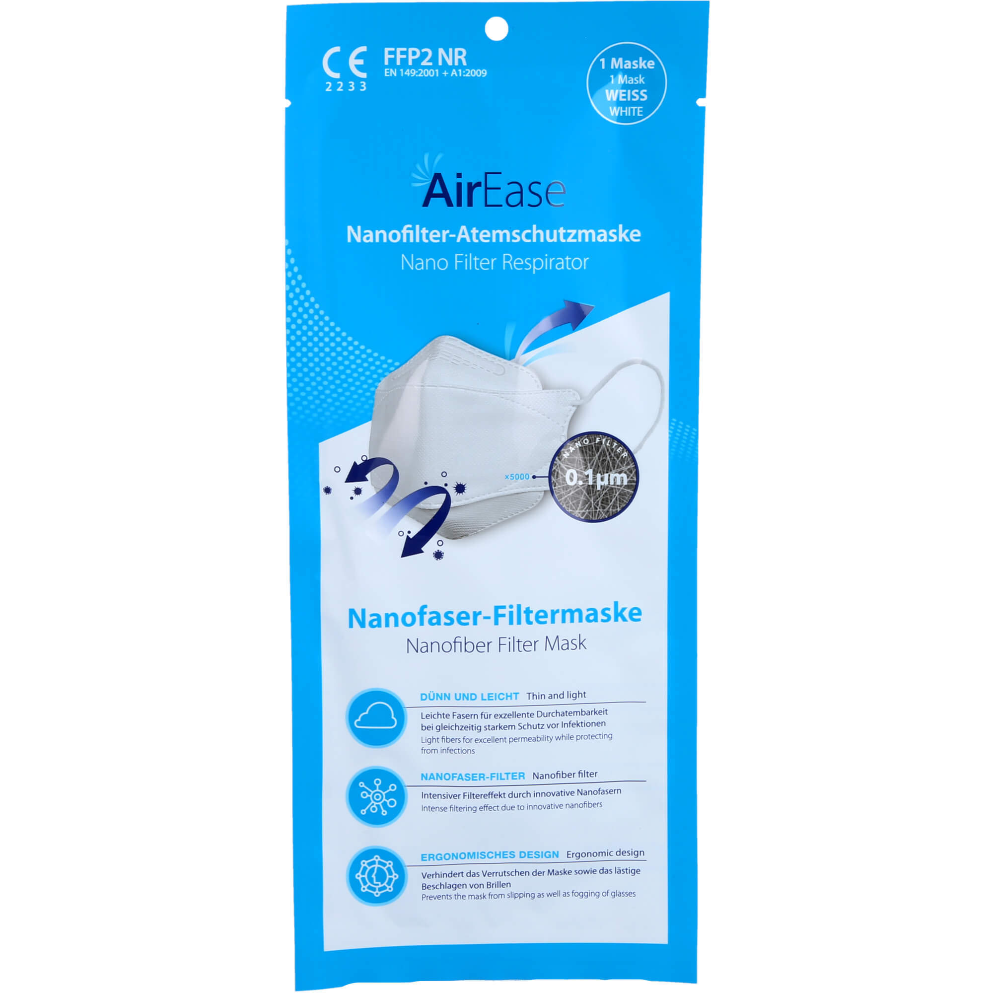 AIR EASE FFP2 Nanofilter Maske