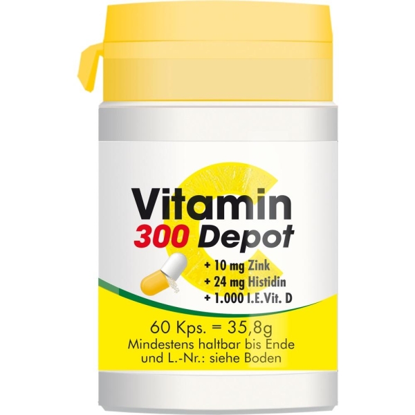 VITAMIN C 300 Depot+Zink+Histidin+D Kapseln