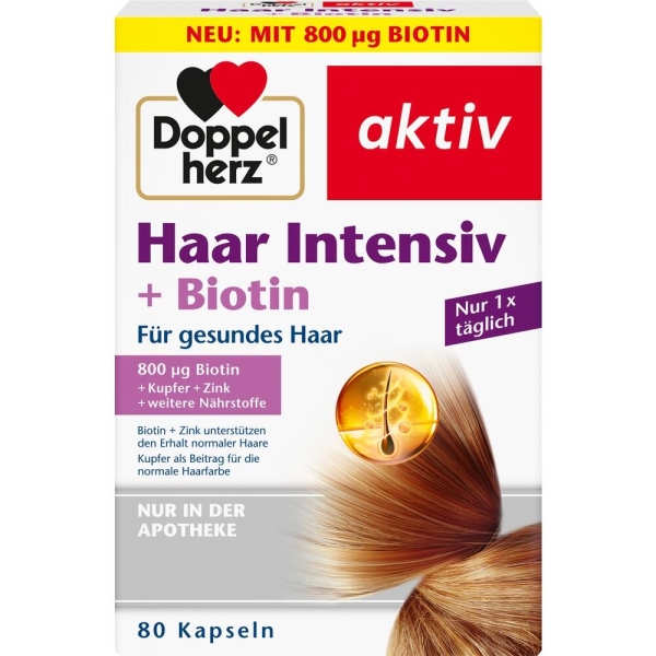 DOPPELHERZ Haar Intensiv+Biotin Kapseln 80 St