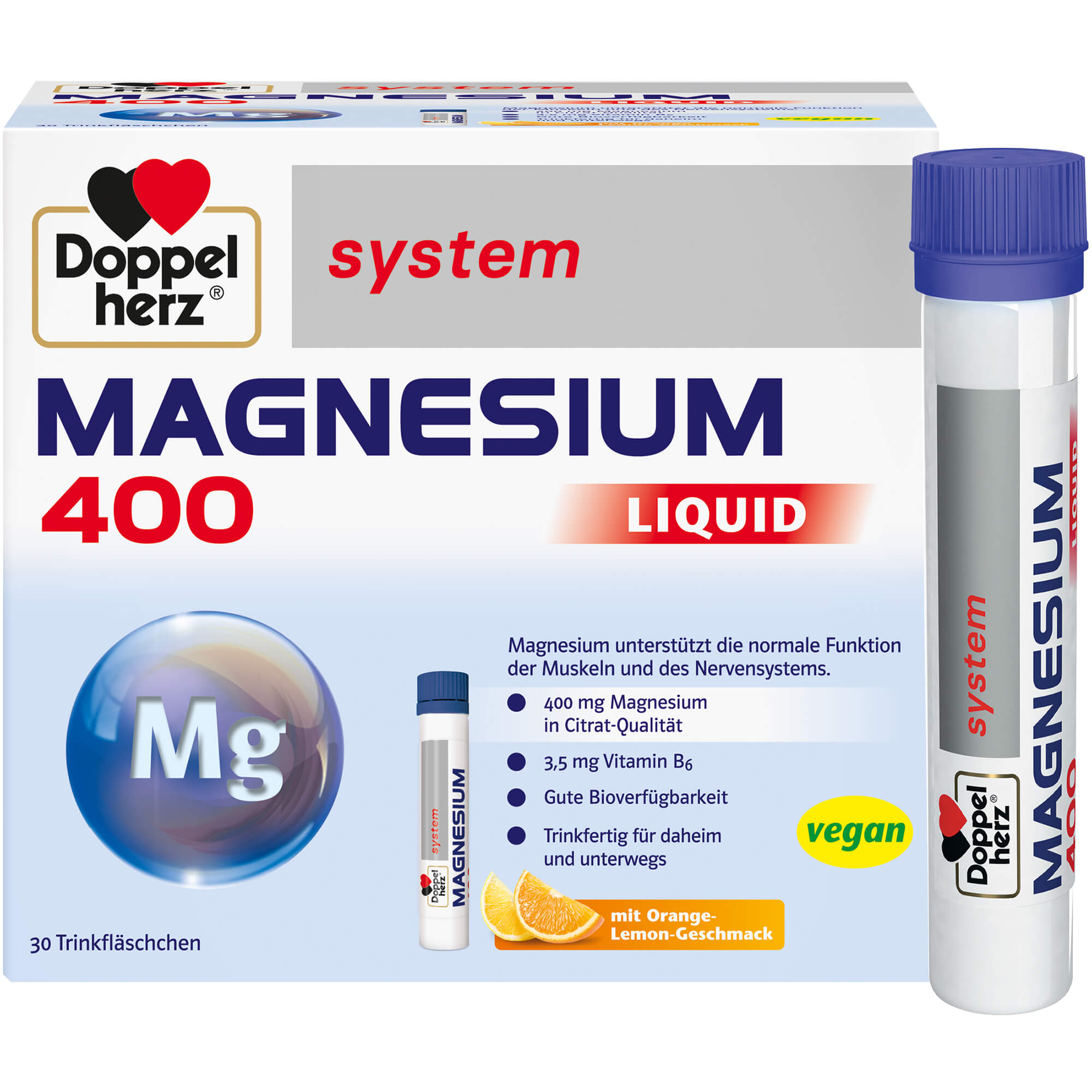 DOPPELHERZ Magnesium 400 Liquid system Trinkamp.