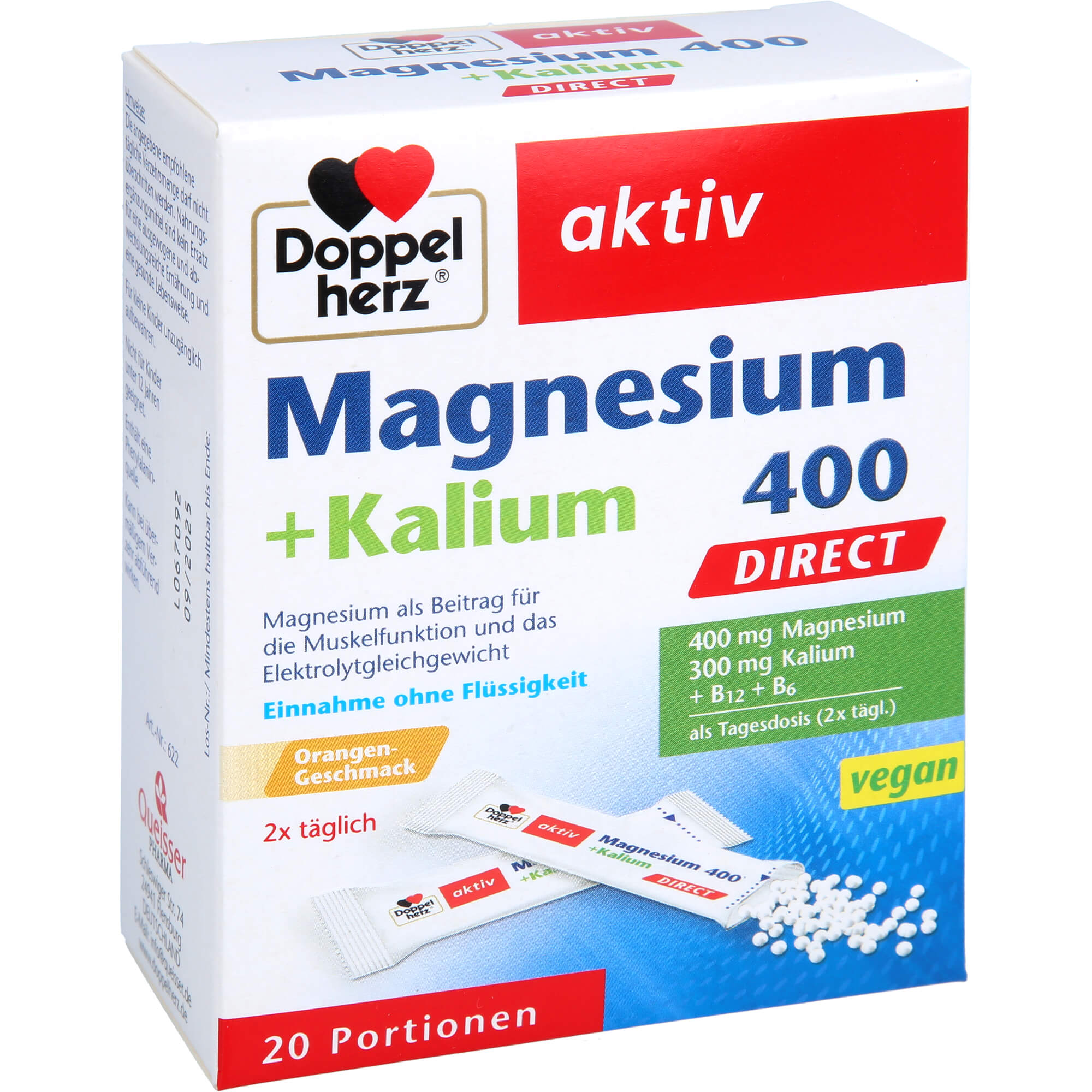 DOPPELHERZ Magnesium+Kalium DIRECT Portionsbeutel