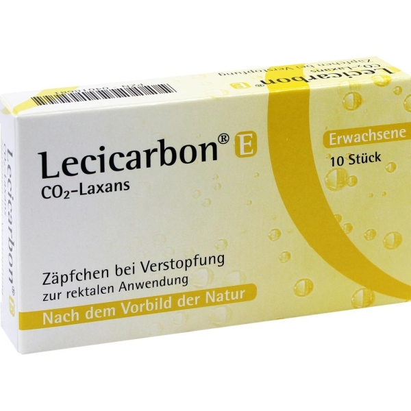 LECICARBON E CO2 Laxans Erwachsenensuppositorien 10 St