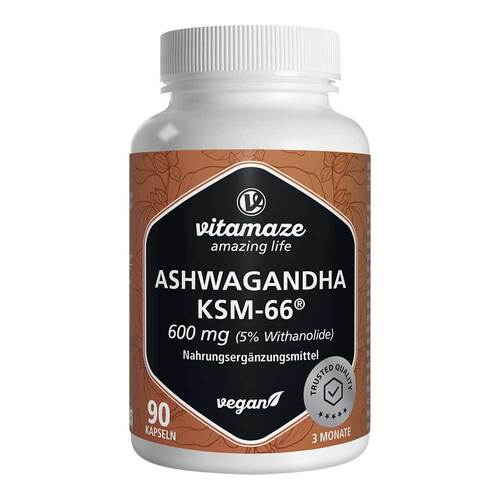 ASHWAGANDHA KSM-66 600mg Extrakt hochdos.veg.Kaps.