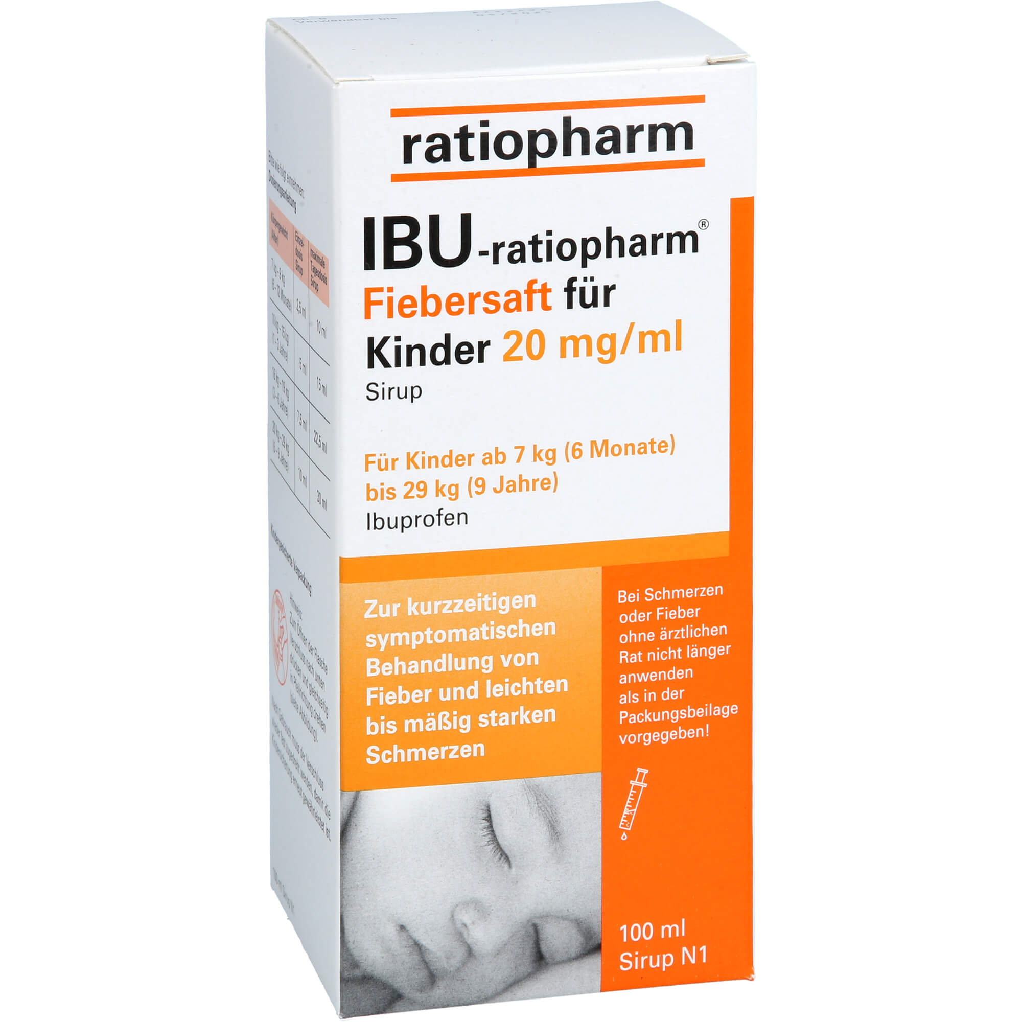 IBU-RATIOPHARM Fiebersaft für Kinder 20 mg/ml