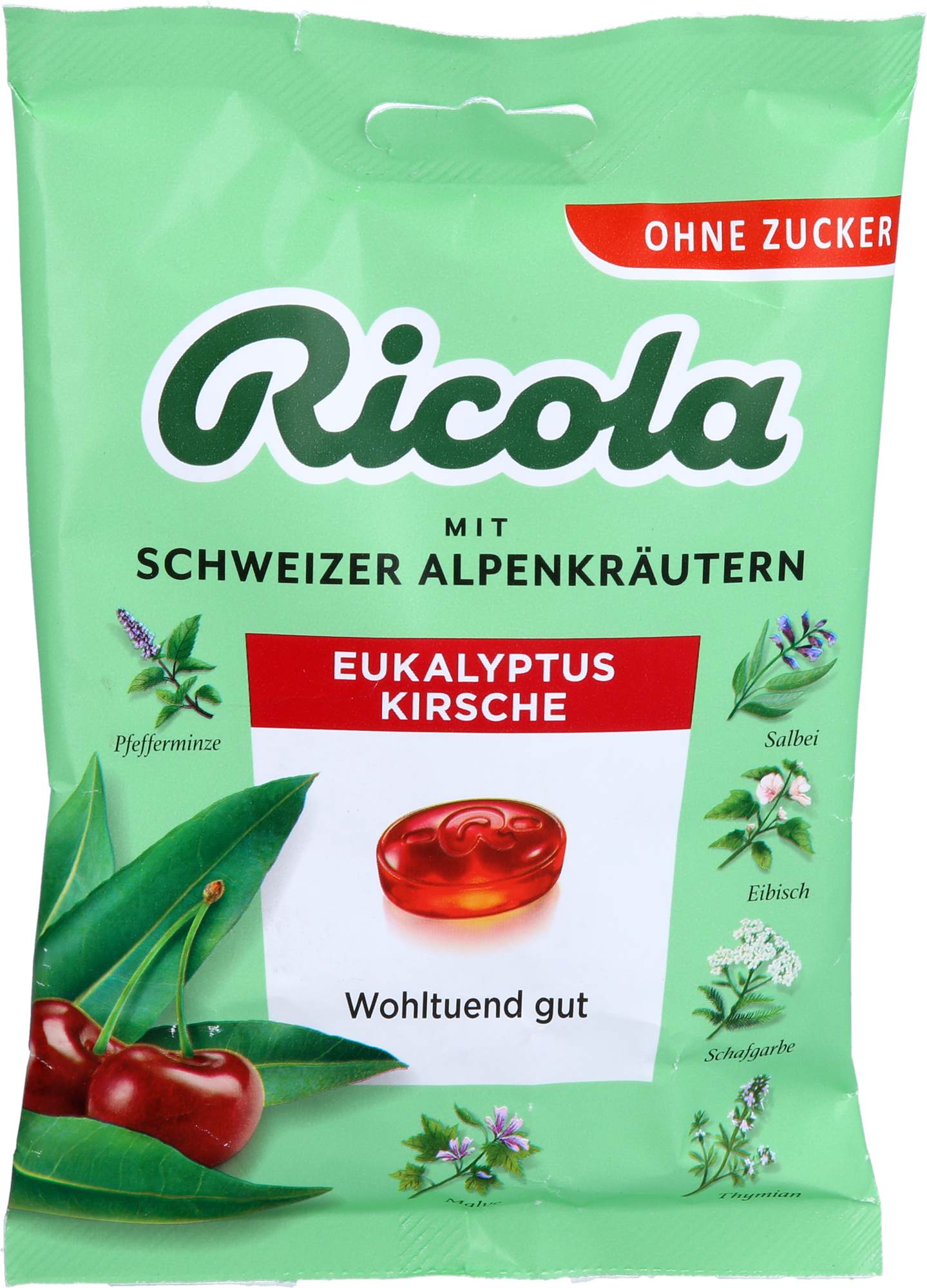 RICOLA o.Z.Beutel Eukalyptus Kirsche Bonbons