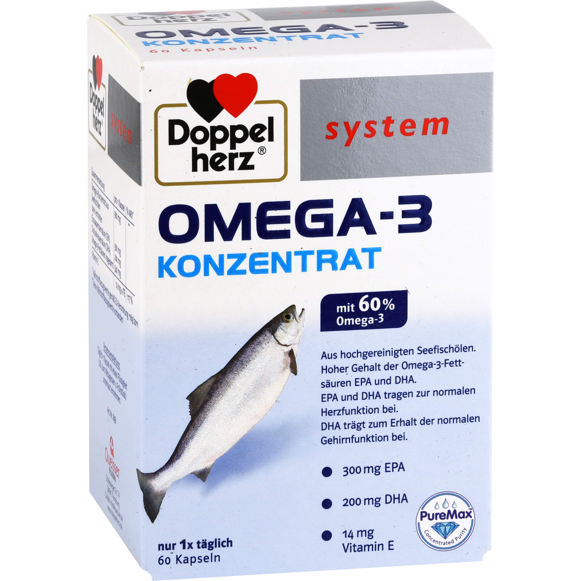 DOPPELHERZ Omega-3 Konzentrat system Kapseln 60 St
