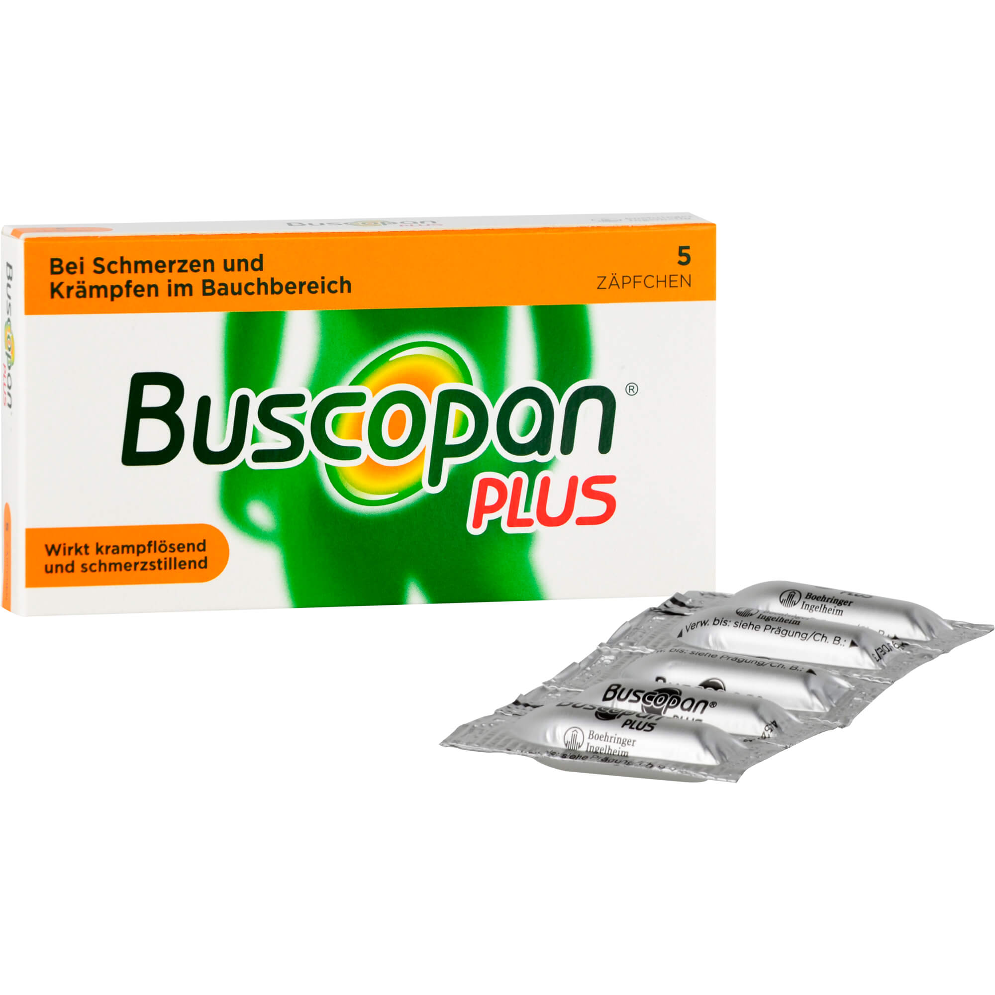 BUSCOPAN plus 10 mg/800 mg Suppositorien 5 St