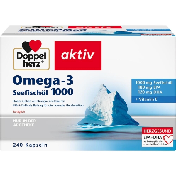 DOPPELHERZ Omega-3 Seefischöl 1000 Kapseln 240 St