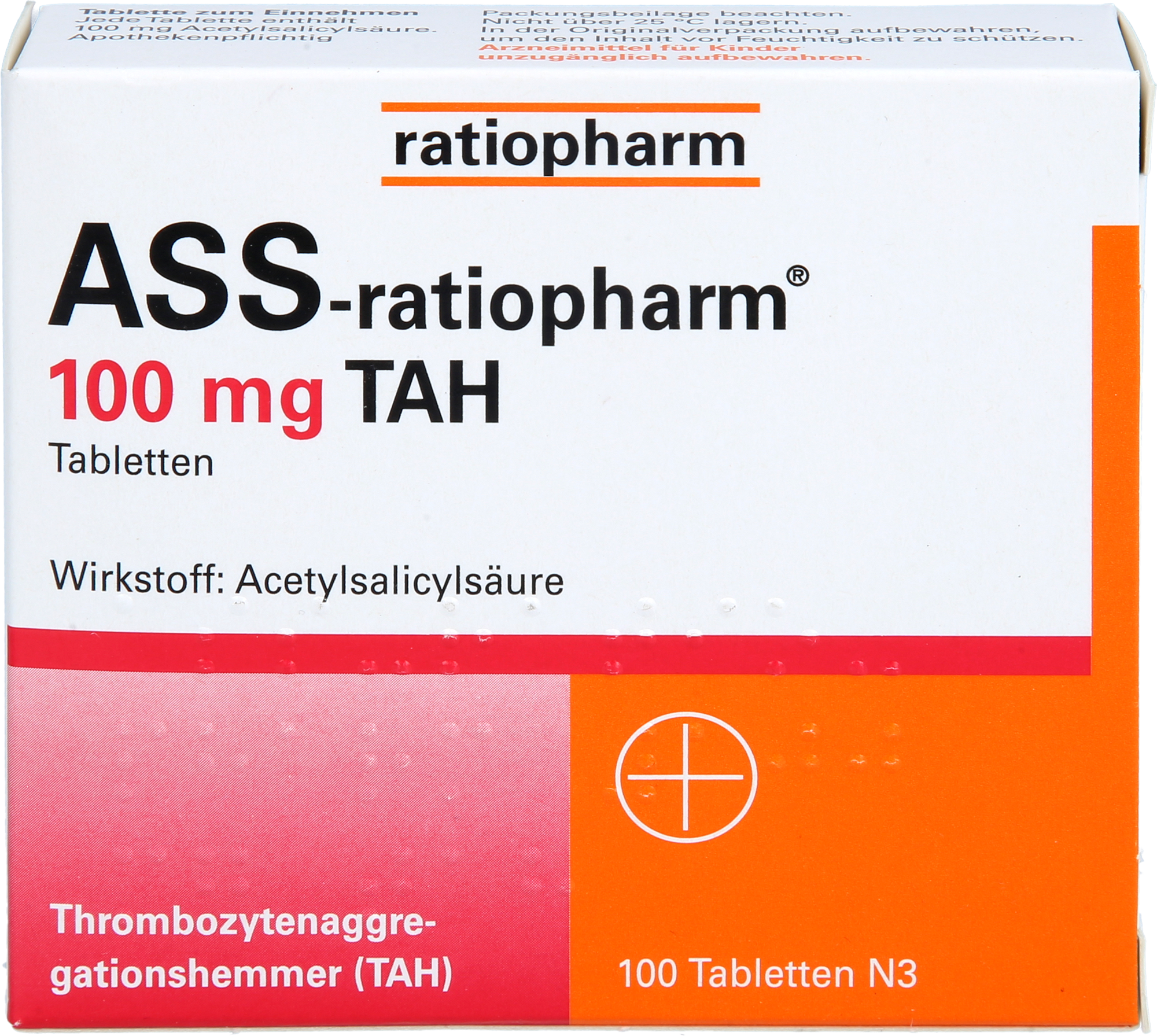 ASS-ratiopharm 100 mg TAH Tabletten 100 St