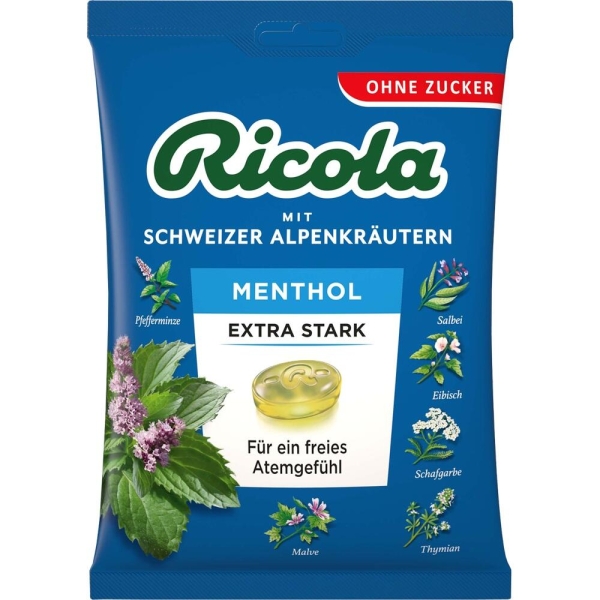 RICOLA o.Z.Beutel Menthol extra stark Bonbons