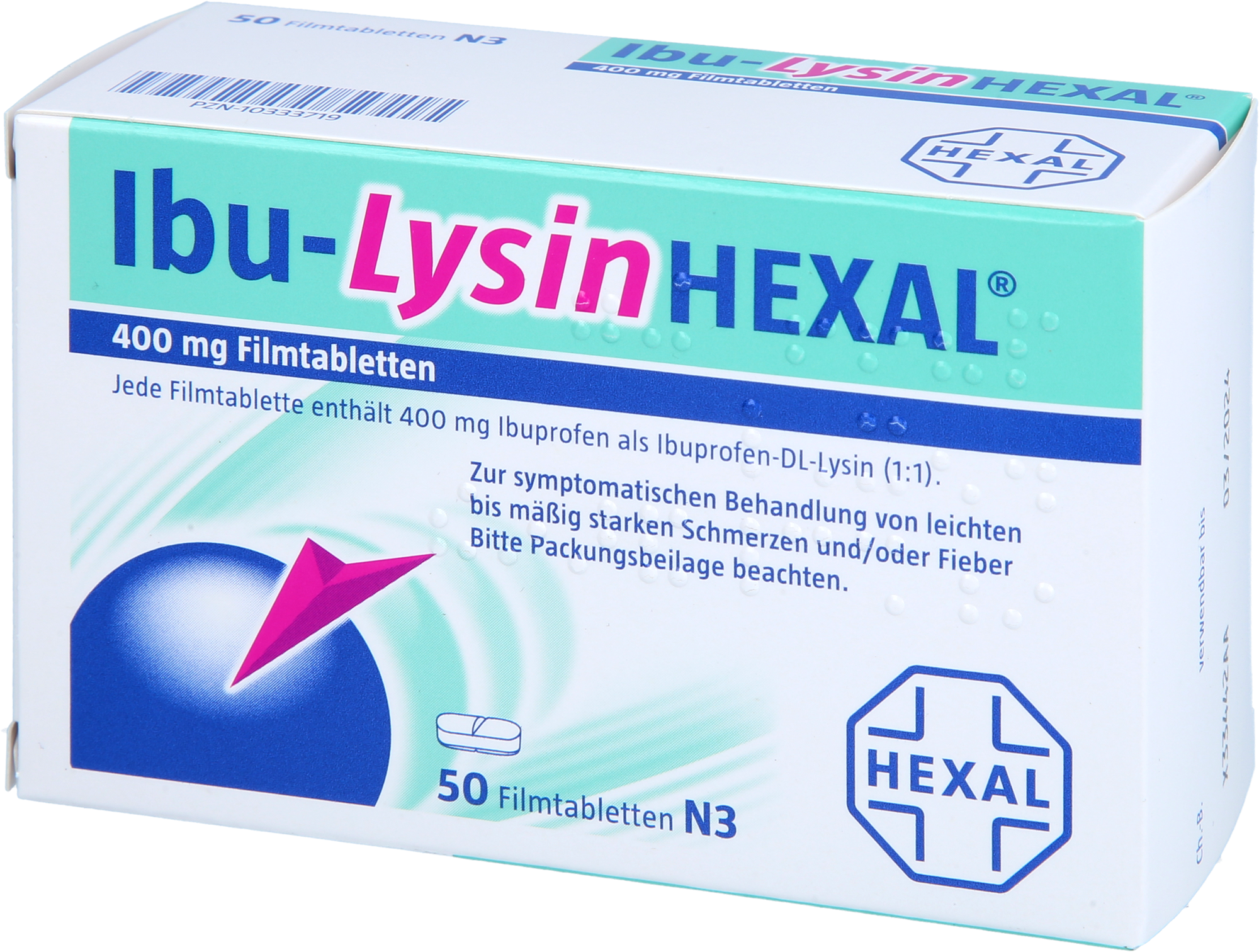 IBU-LYSINHEXAL Filmtabletten 50 St