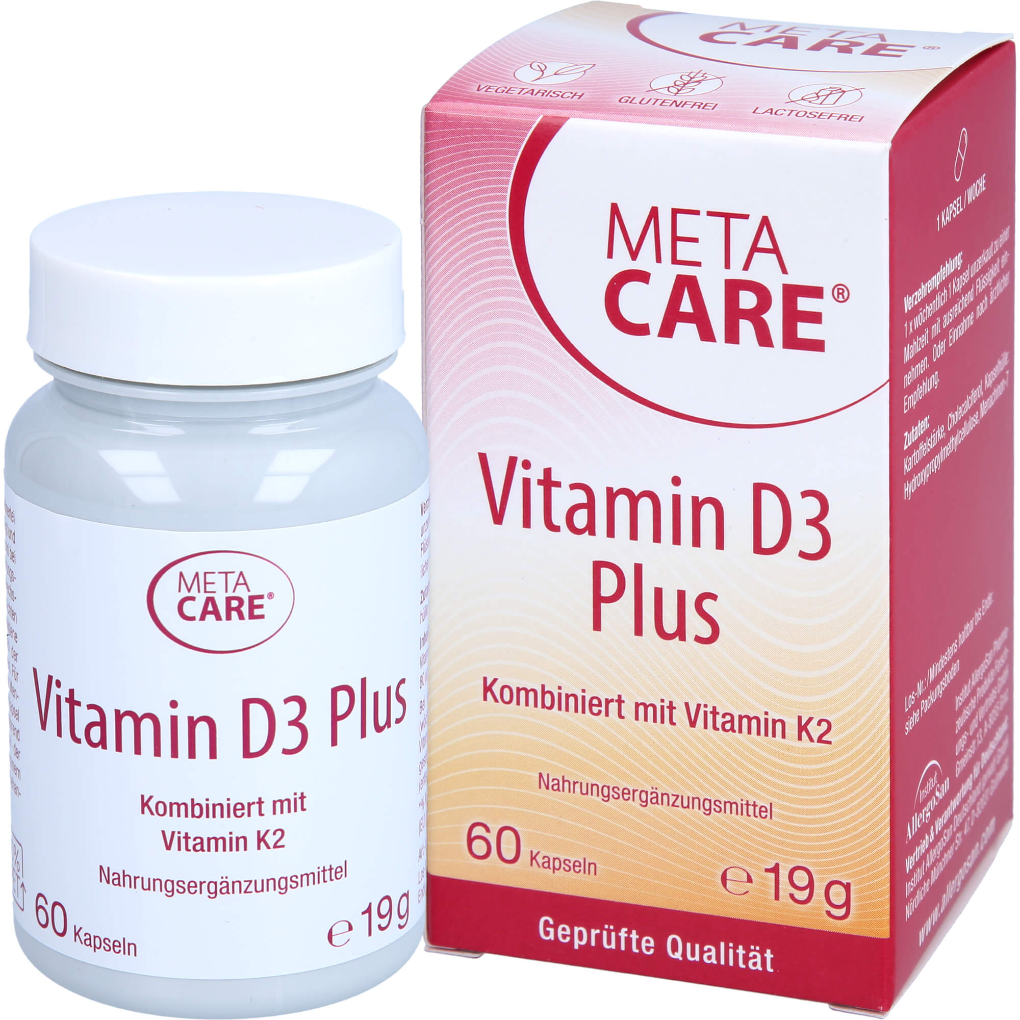 META-CARE Vitamin D3 Plus 10.000 I.E + 80 μg K2