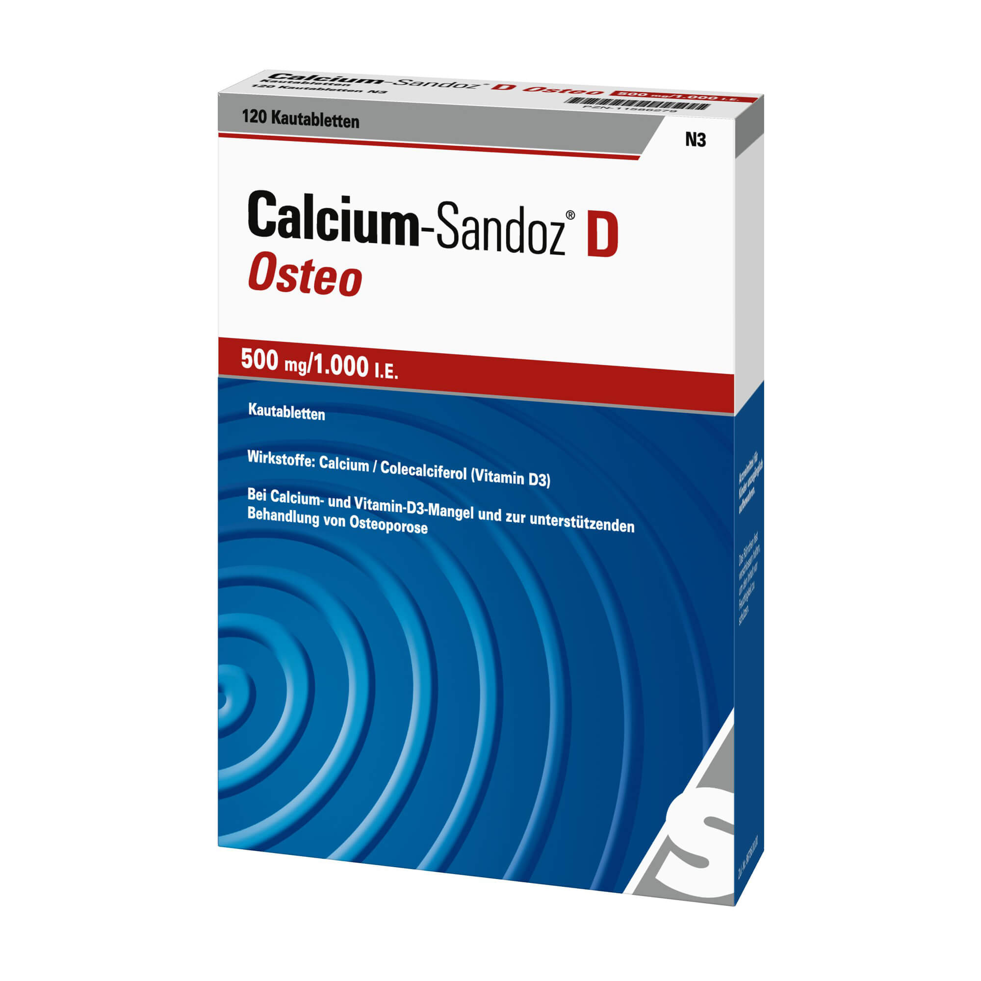 CALCIUM SANDOZ D Osteo 500 mg/1.000 I.E. Kautabl.