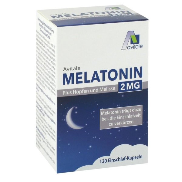 MELATONIN 2 mg plus Hopfen und Melisse Kapseln 120 St