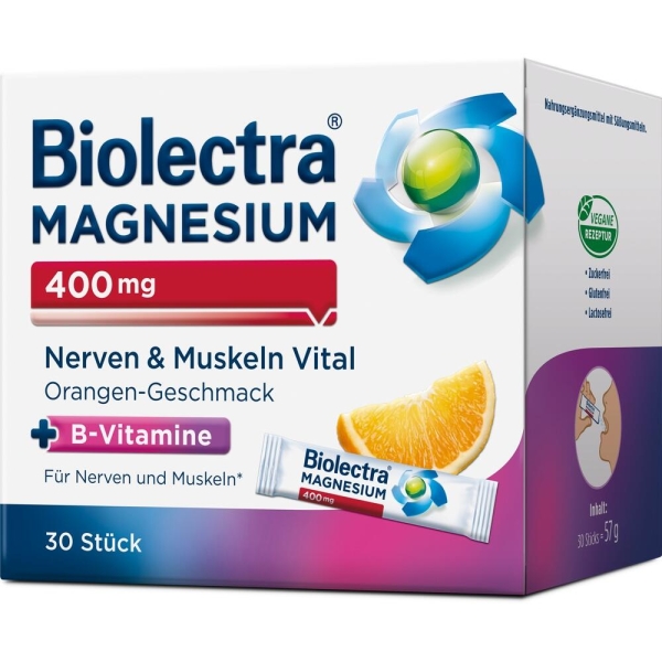 BIOLECTRA Magnesium 400 mg Nerven & Muskeln Vital 30 St